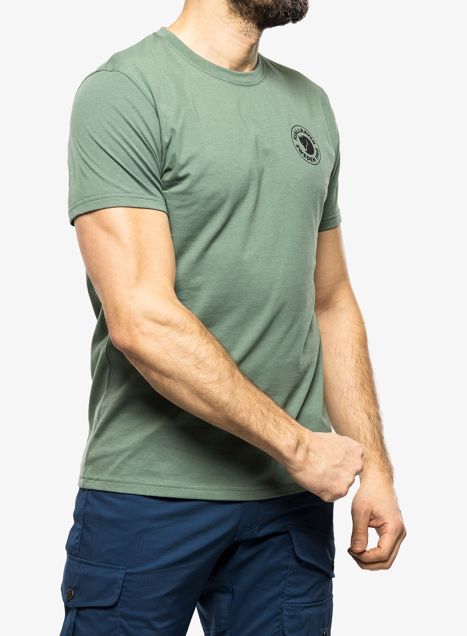 Bavlněné tričko pánské Fjallraven 1960 Logo T-Shirt - patina green