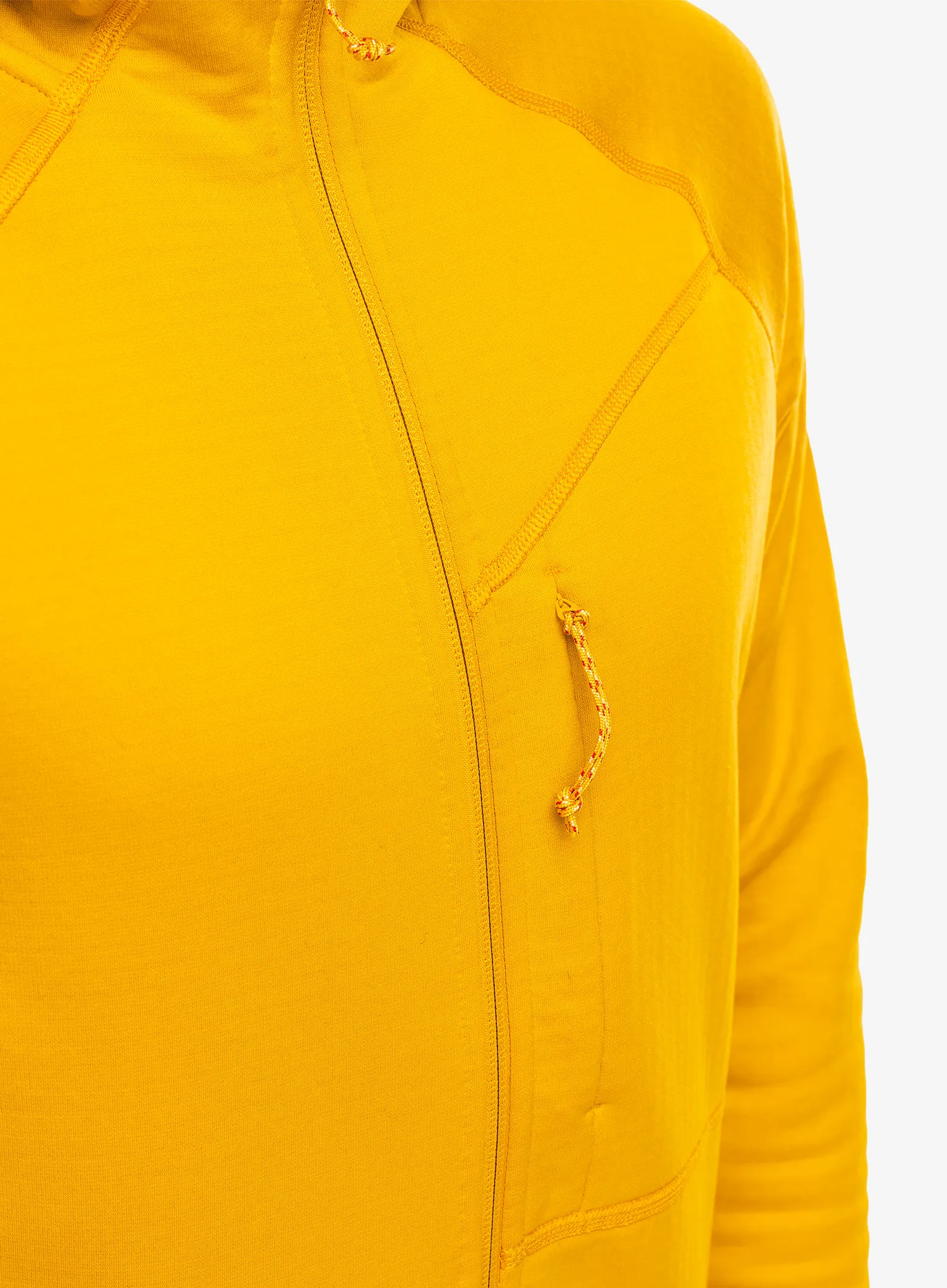 Fleecová mikina Fjallraven Abisko Grid Fleece Hoodie - mustard yellow