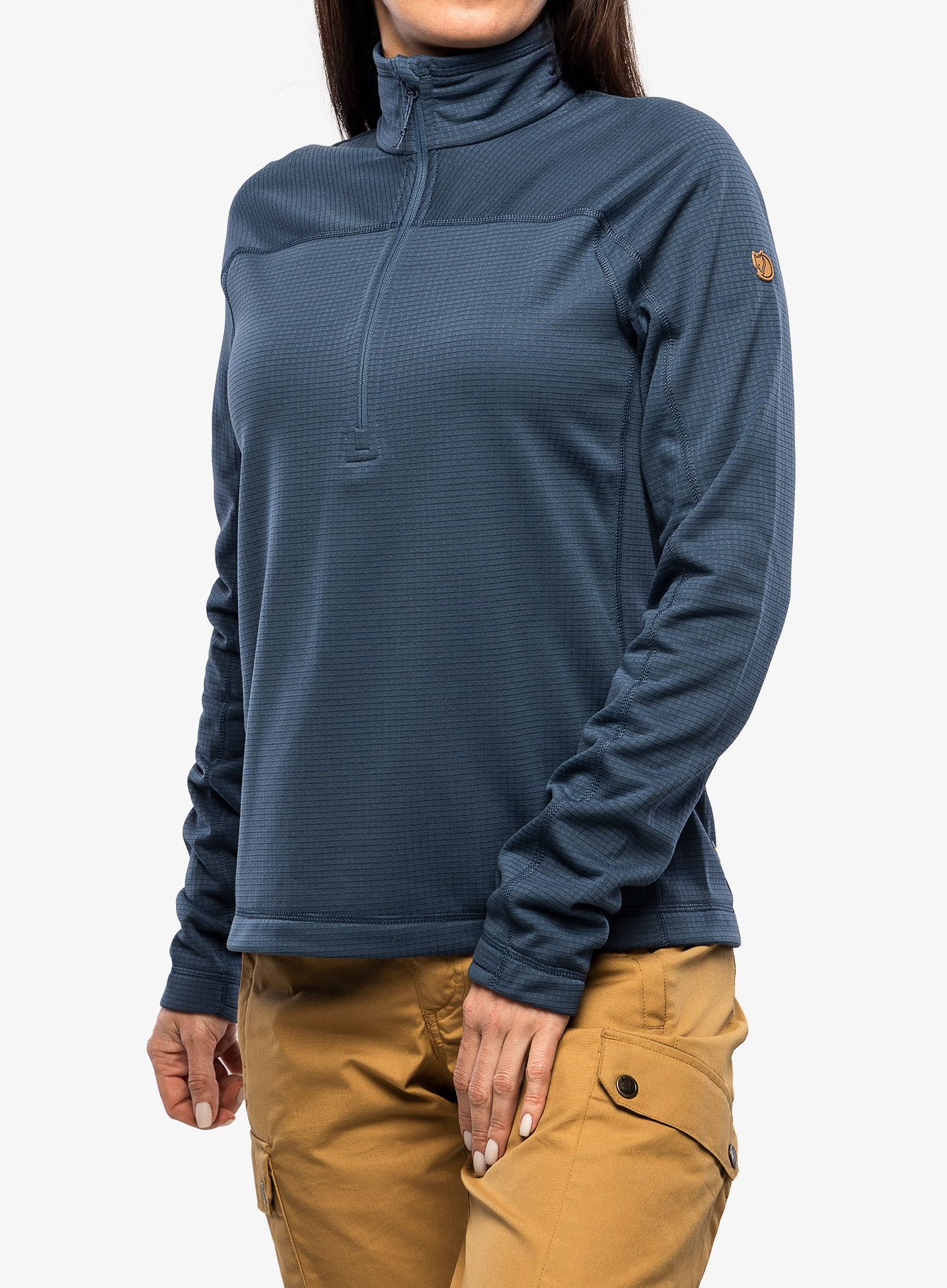 Fleece mikina dámská Fjallraven Abisko Lite Fleece Half Zip - indigo blue