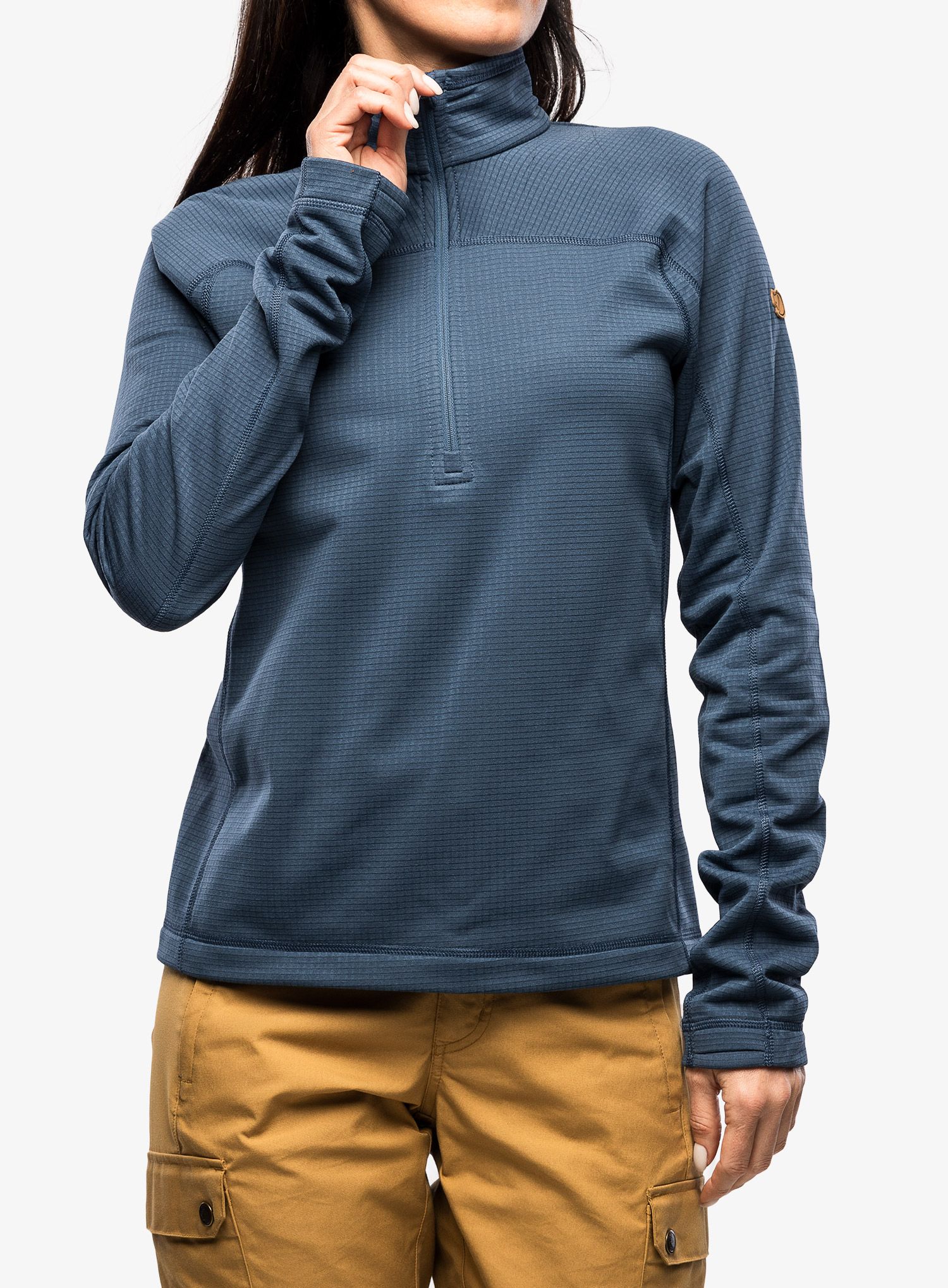 Fleece mikina dámská Fjallraven Abisko Lite Fleece Half Zip - indigo blue