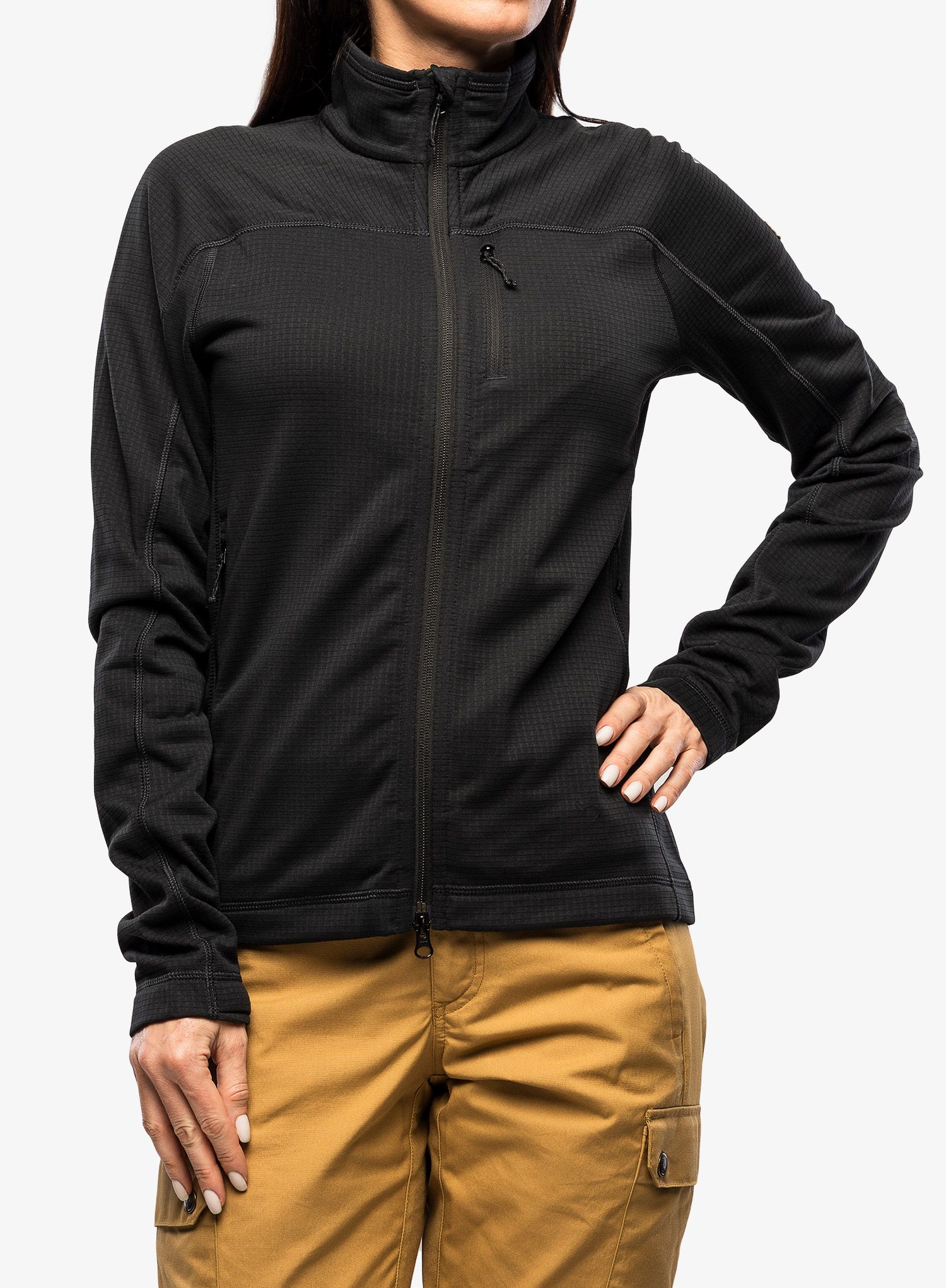 Dámská mikina na zip Fjallraven Abisko Lite Fleece Jacket - black