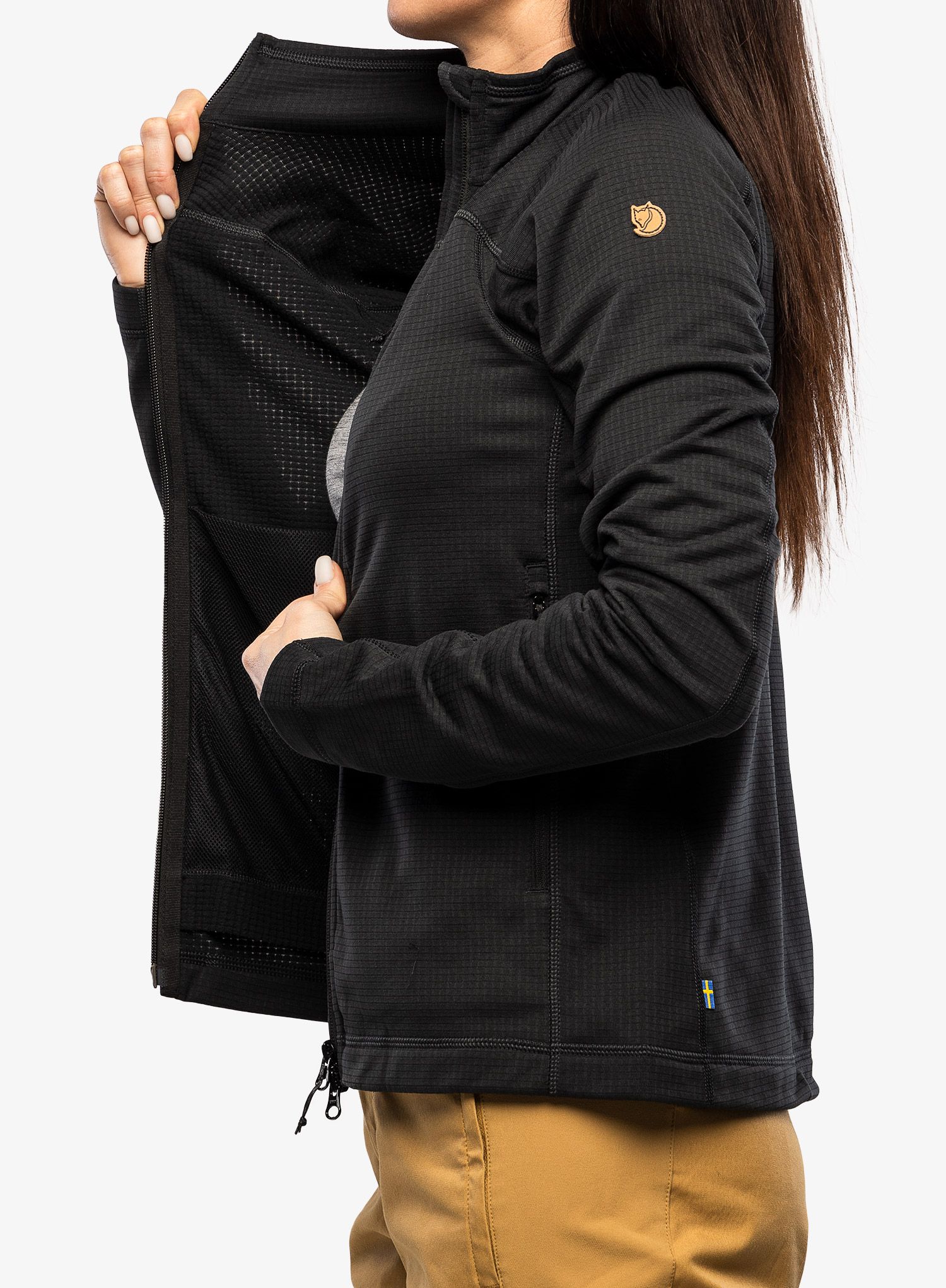 Dámská mikina na zip Fjallraven Abisko Lite Fleece Jacket - black