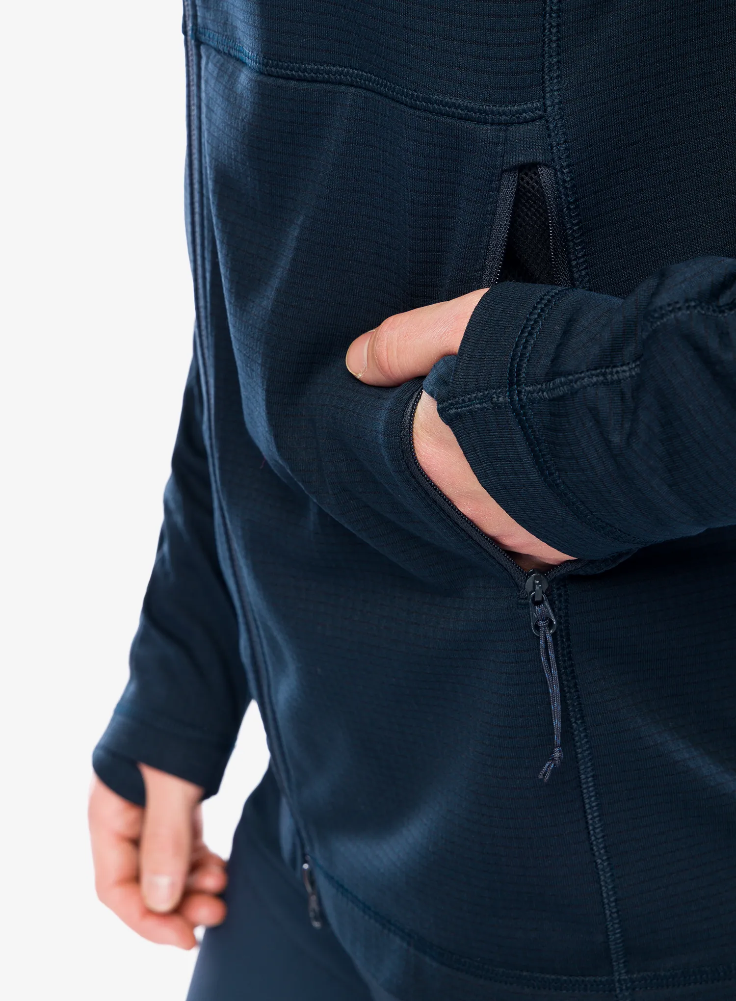 Rozepínací mikina Fjallraven Abisko Lite Fleece Jacket - dark navy