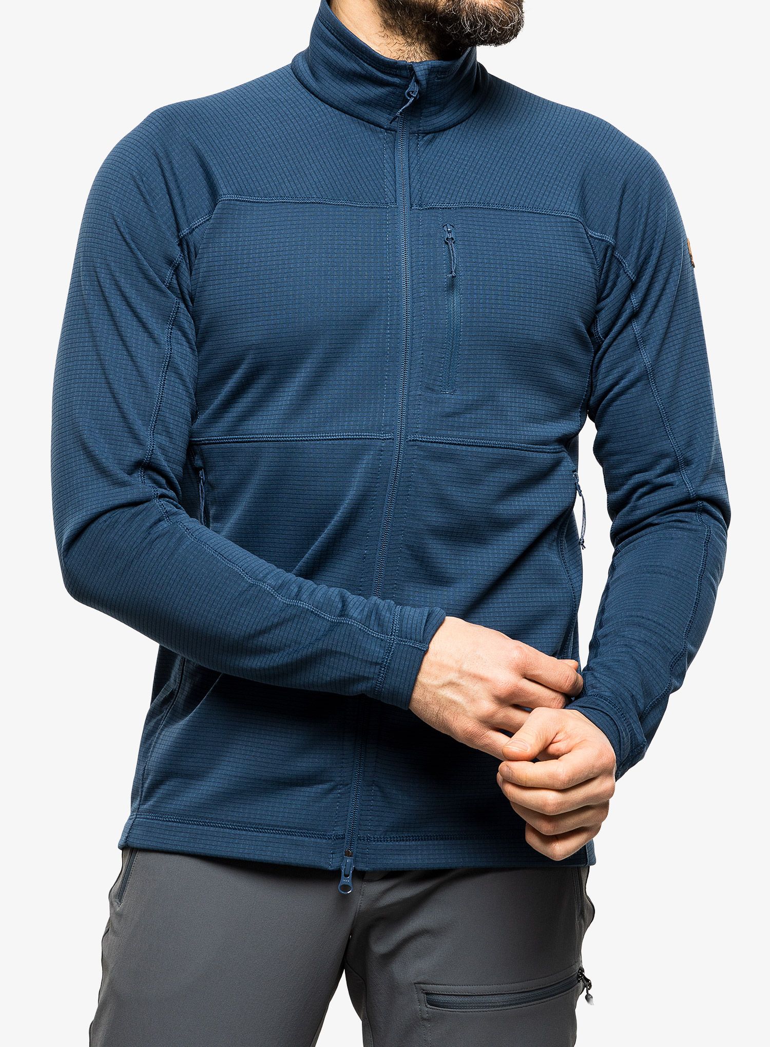 Rozepínací mikina Fjallraven Abisko Lite Fleece Jacket - indigo blue