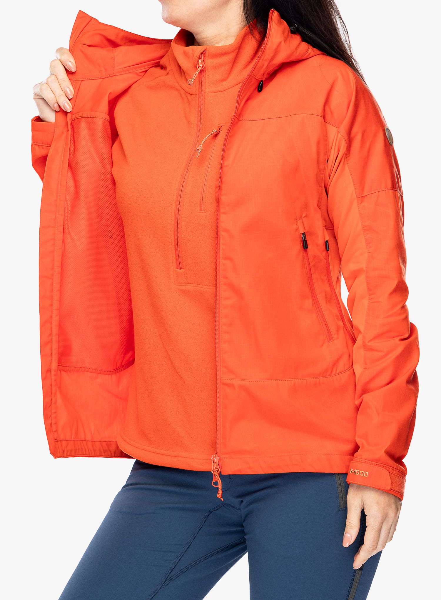 Dámská bunda Fjallraven Abisko Lite Trekking Jacket - flame orange