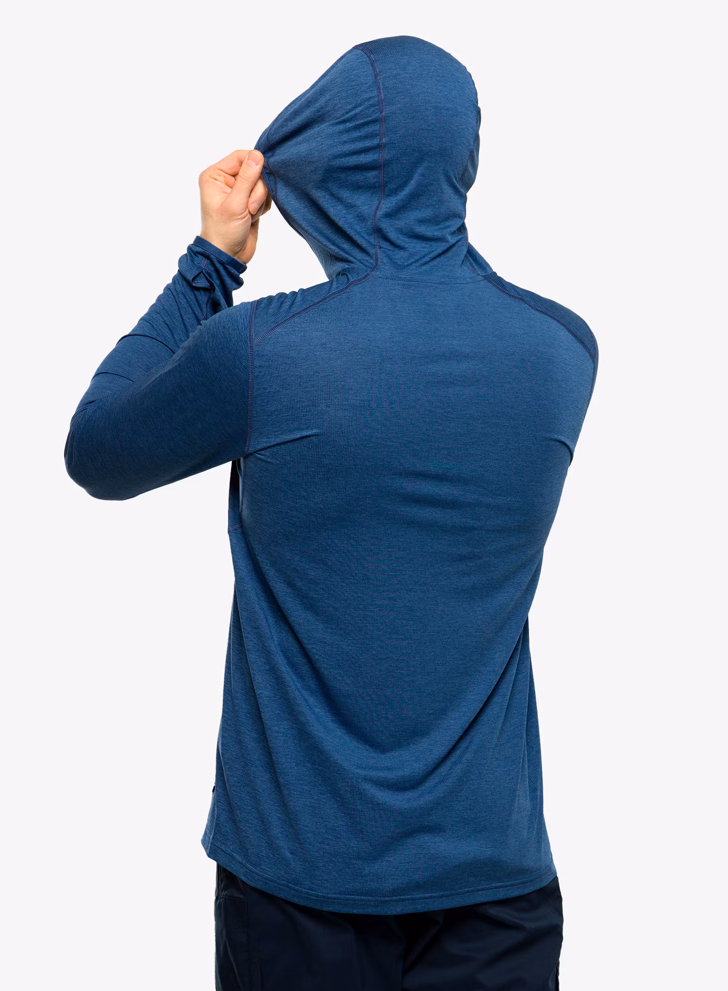 Mikina s kapucí Fjallraven Abisko Sun-hoodie - indigo blue