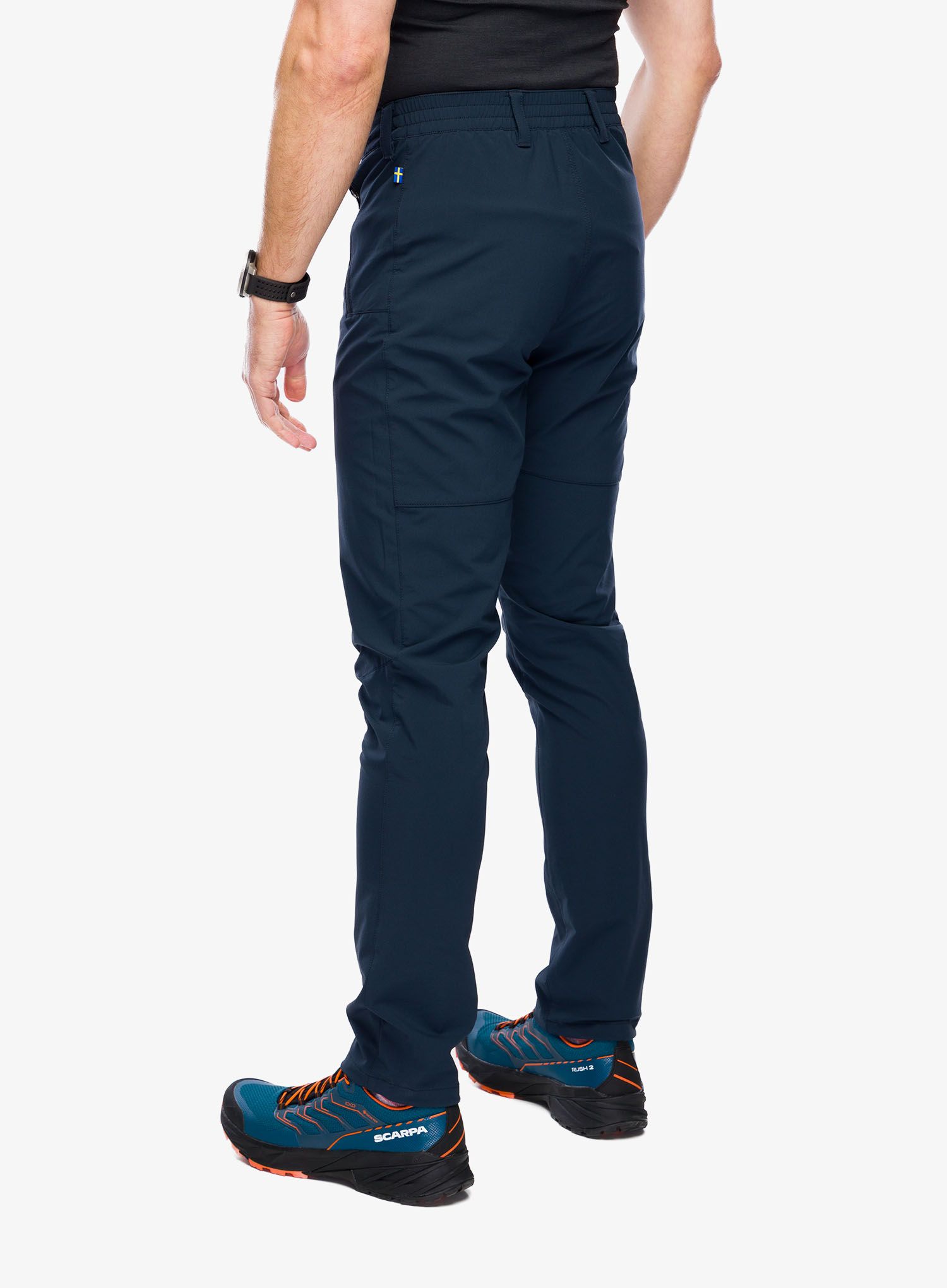 Trekové kalhoty Fjallraven Abisko Trail Stretch Trousers - dark navy