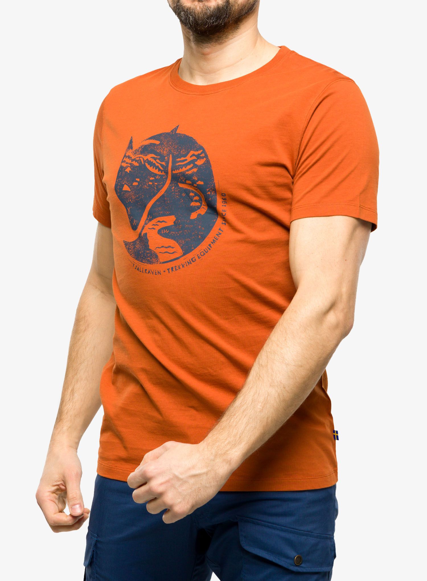 Bavlněné tričko Fjallraven Arctic Fox T-shirt - terracotta brown