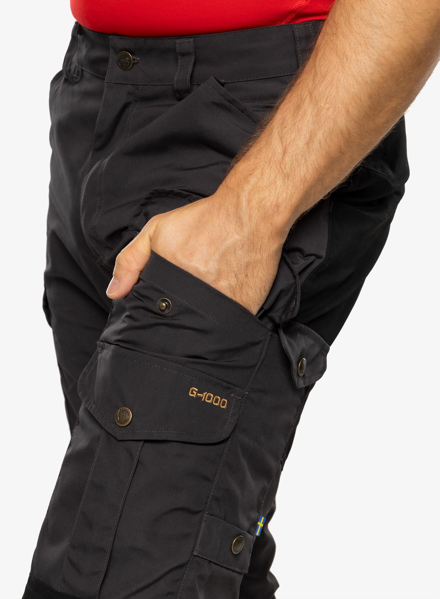 Turistické kalhoty Fjallraven Barents Pro Trousers M - dark grey/black
