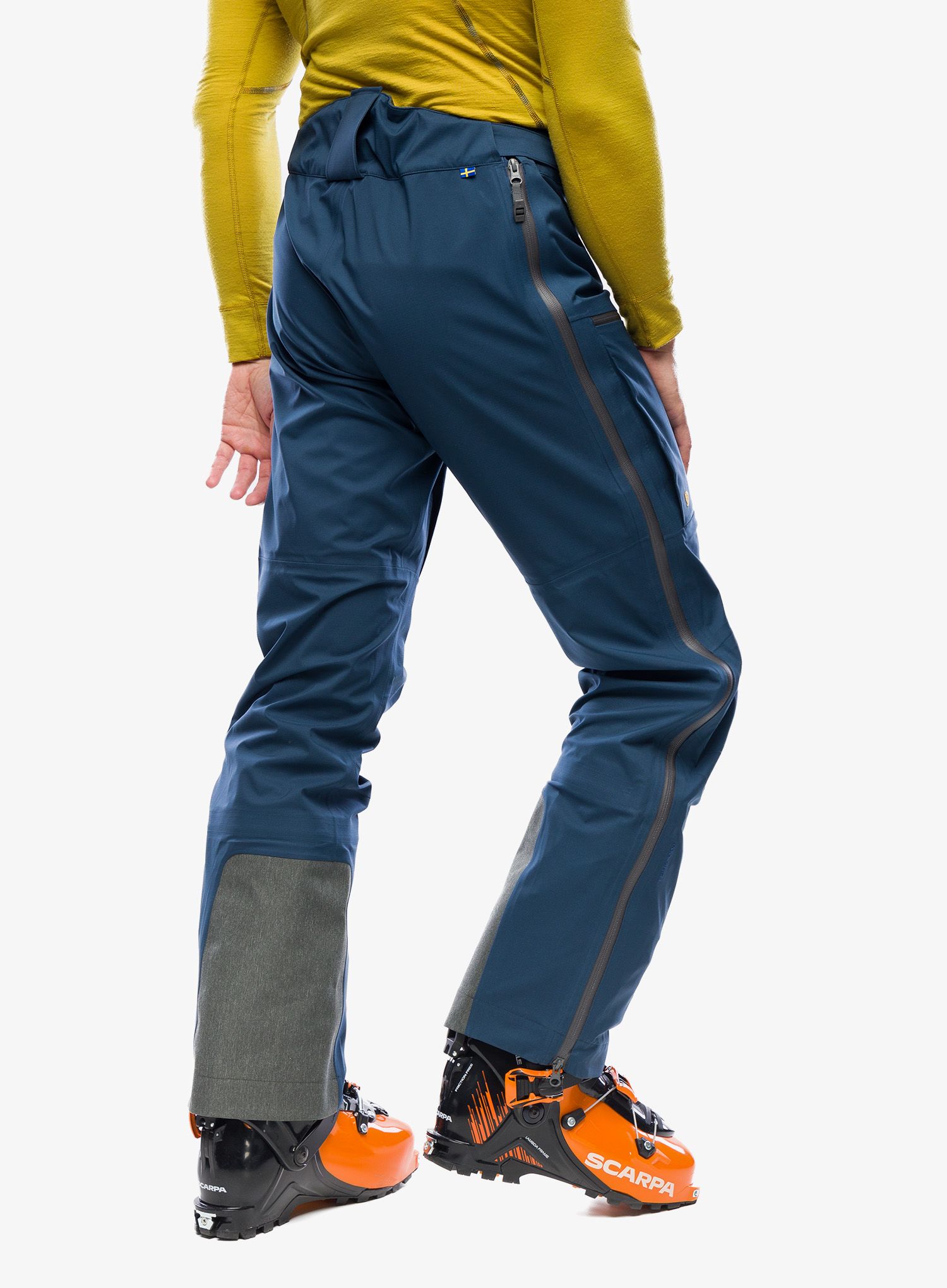 Kalhoty Fjallraven Bergtagen Eco-Shell Trousers - mountain blue