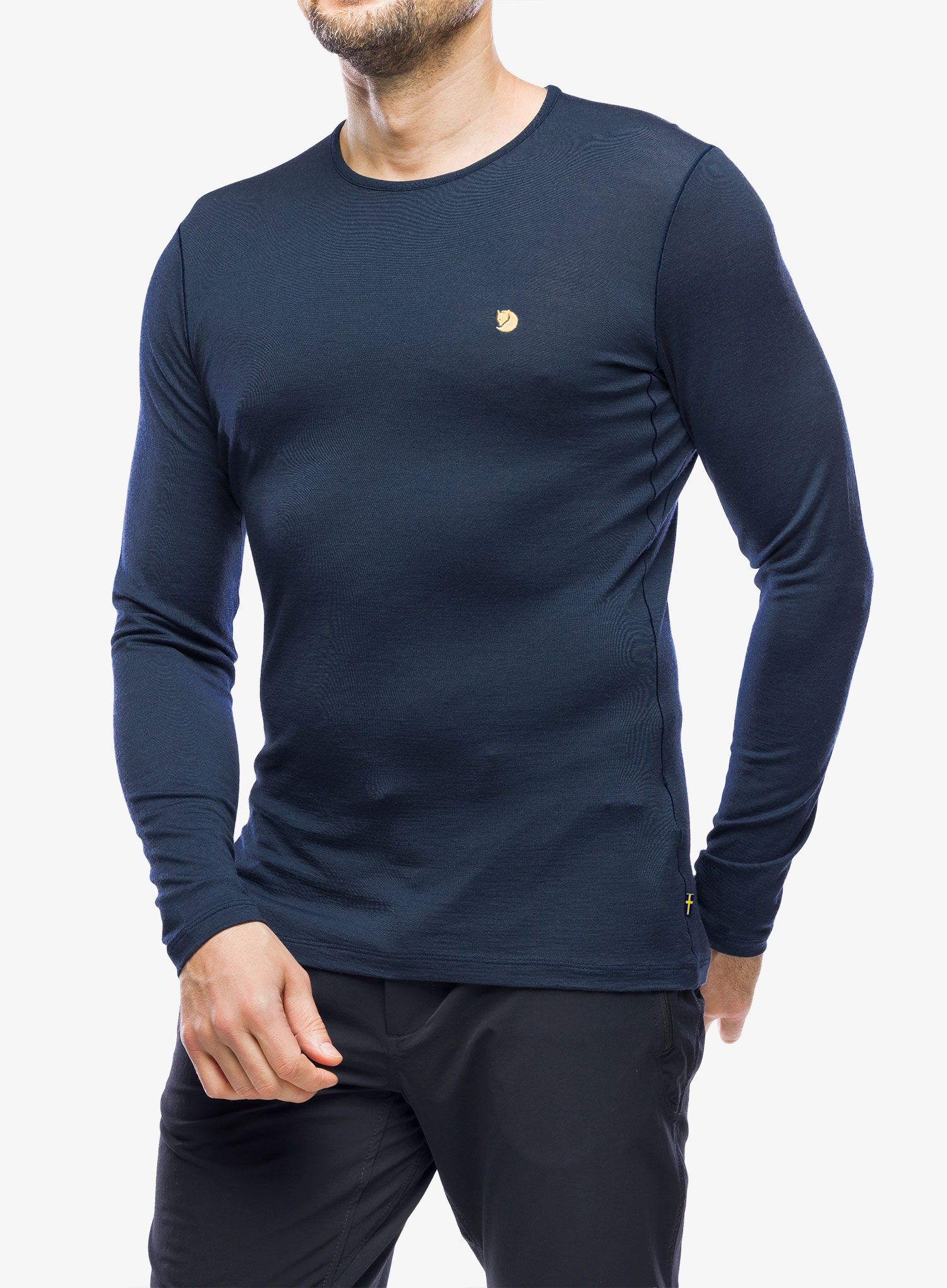 Teplá mikina Fjallraven Bergtagen Thinwool LS - mountain blue
