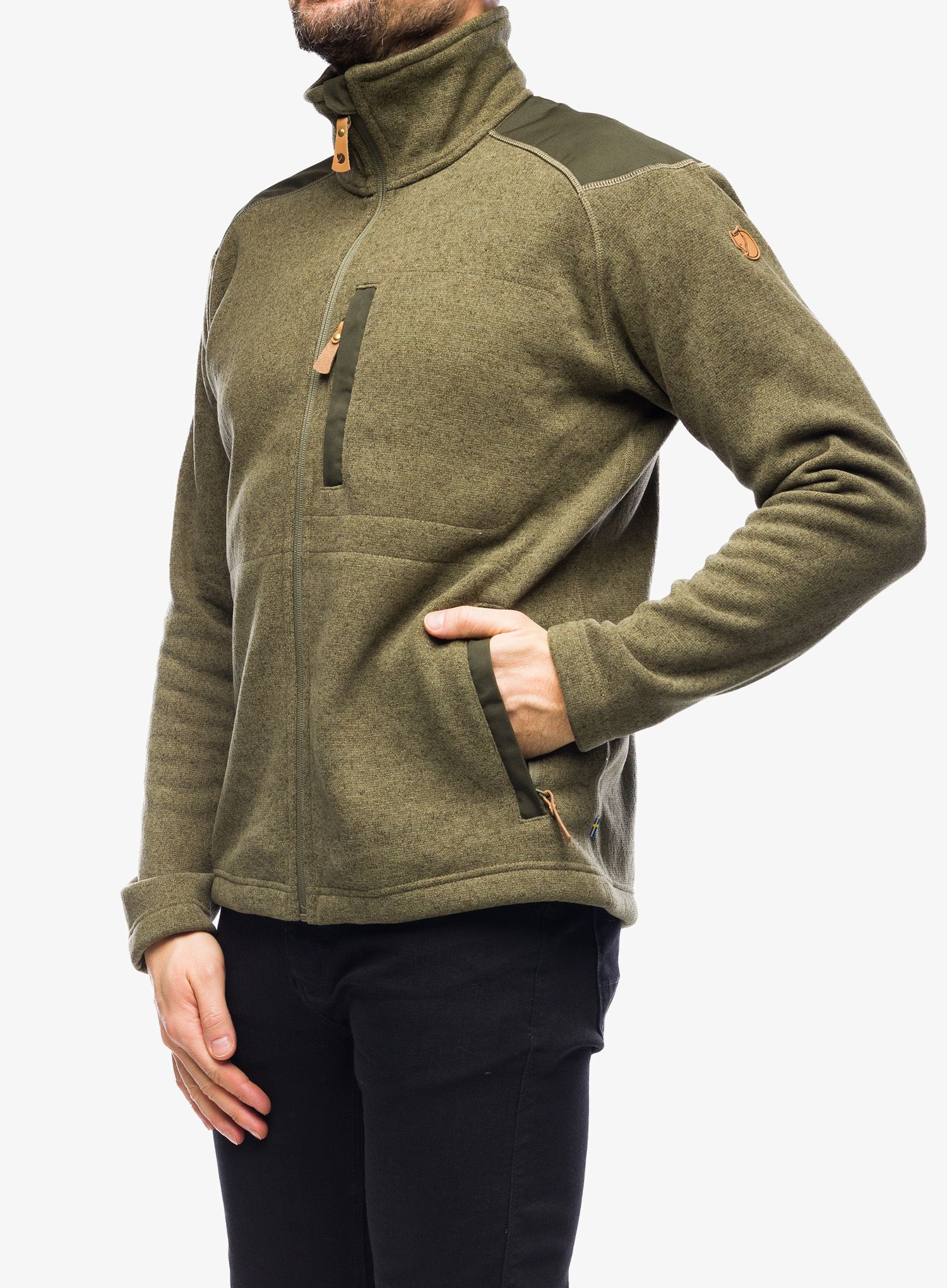 Mikina Fjallraven Buck Fleece - laurel green/deep forest