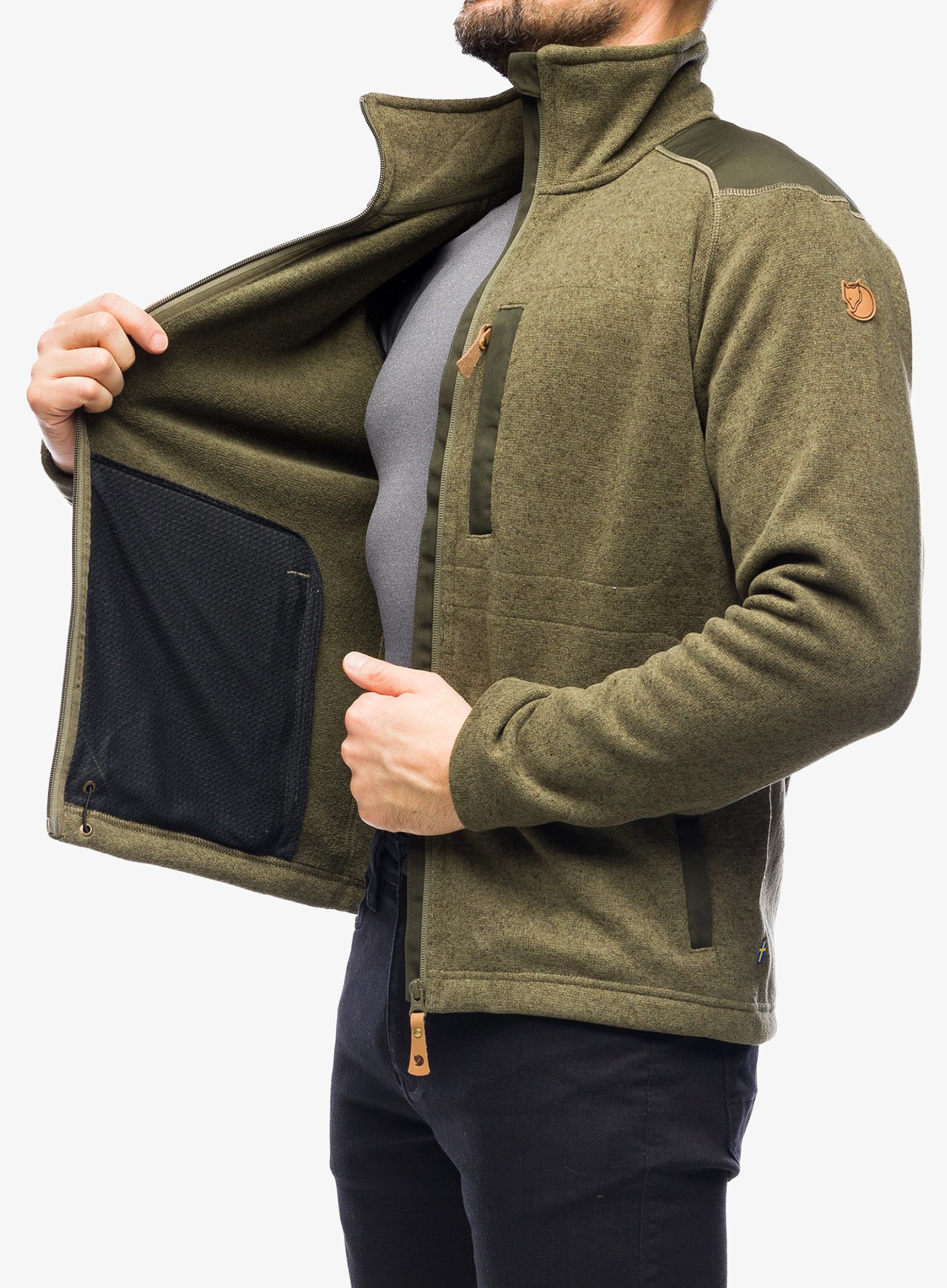 Mikina Fjallraven Buck Fleece - laurel green/deep forest