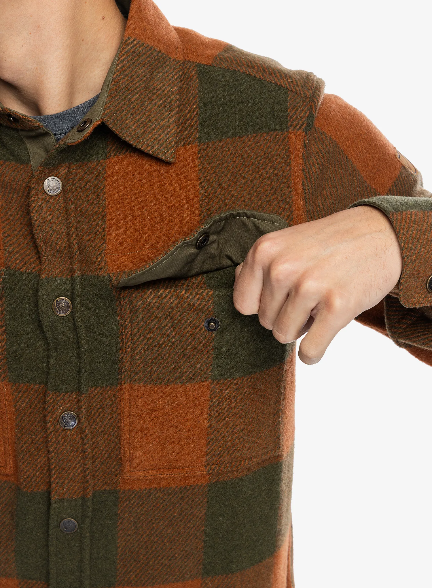 Turistická košile Fjallraven Canada Shirt - autumn leaf/laurel green