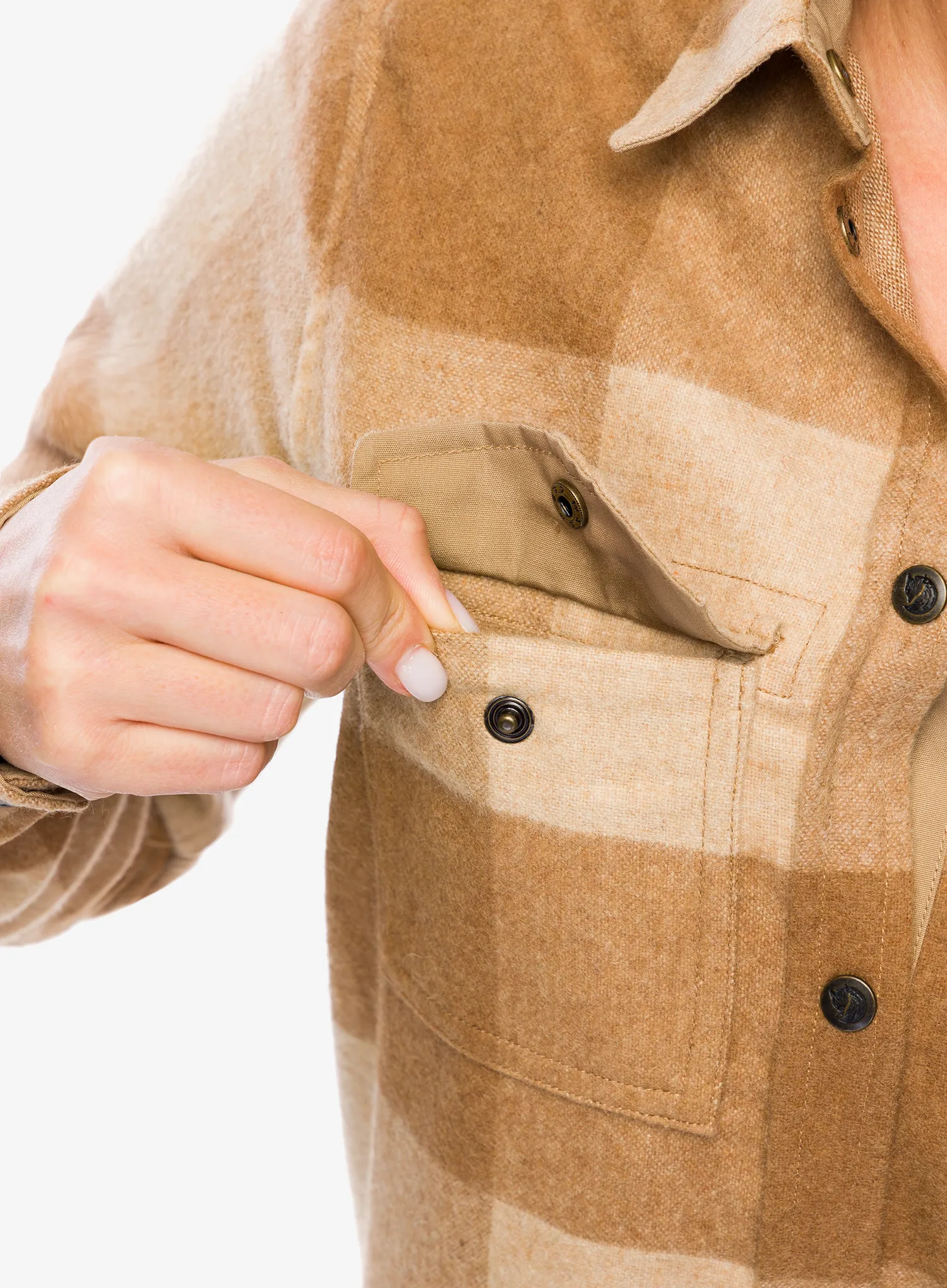Dámská turistická košile Fjallraven Canada Shirt - buckwheat brown/light beige