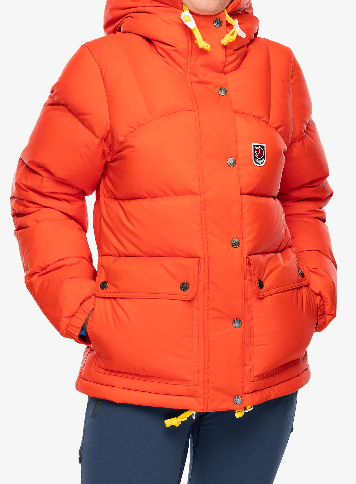 Dámská péřová bunda Fjallraven Expedition Down Lite Jacket - flame orange/un blue