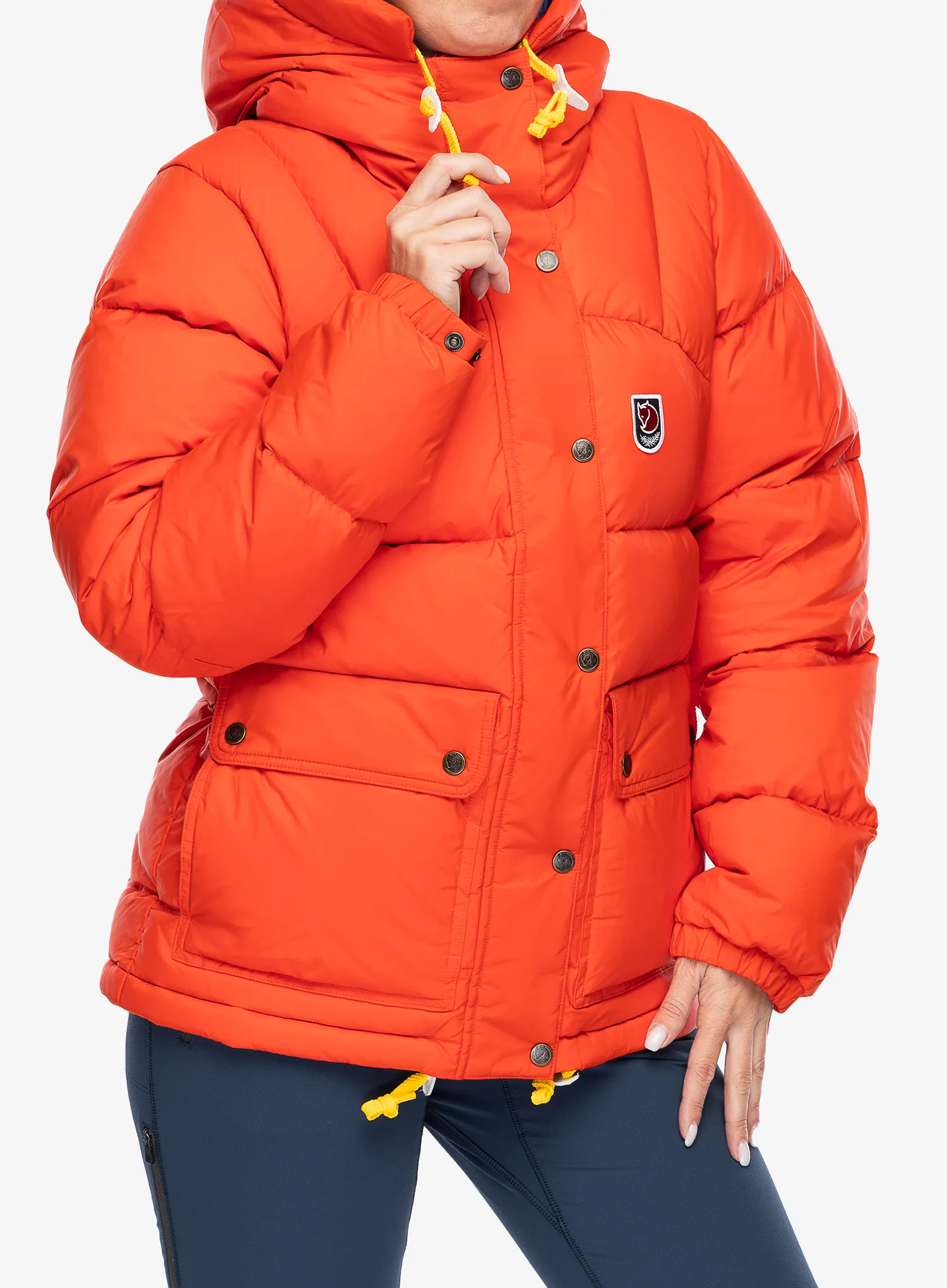 Dámská péřová bunda Fjallraven Expedition Down Lite Jacket - flame orange/un blue