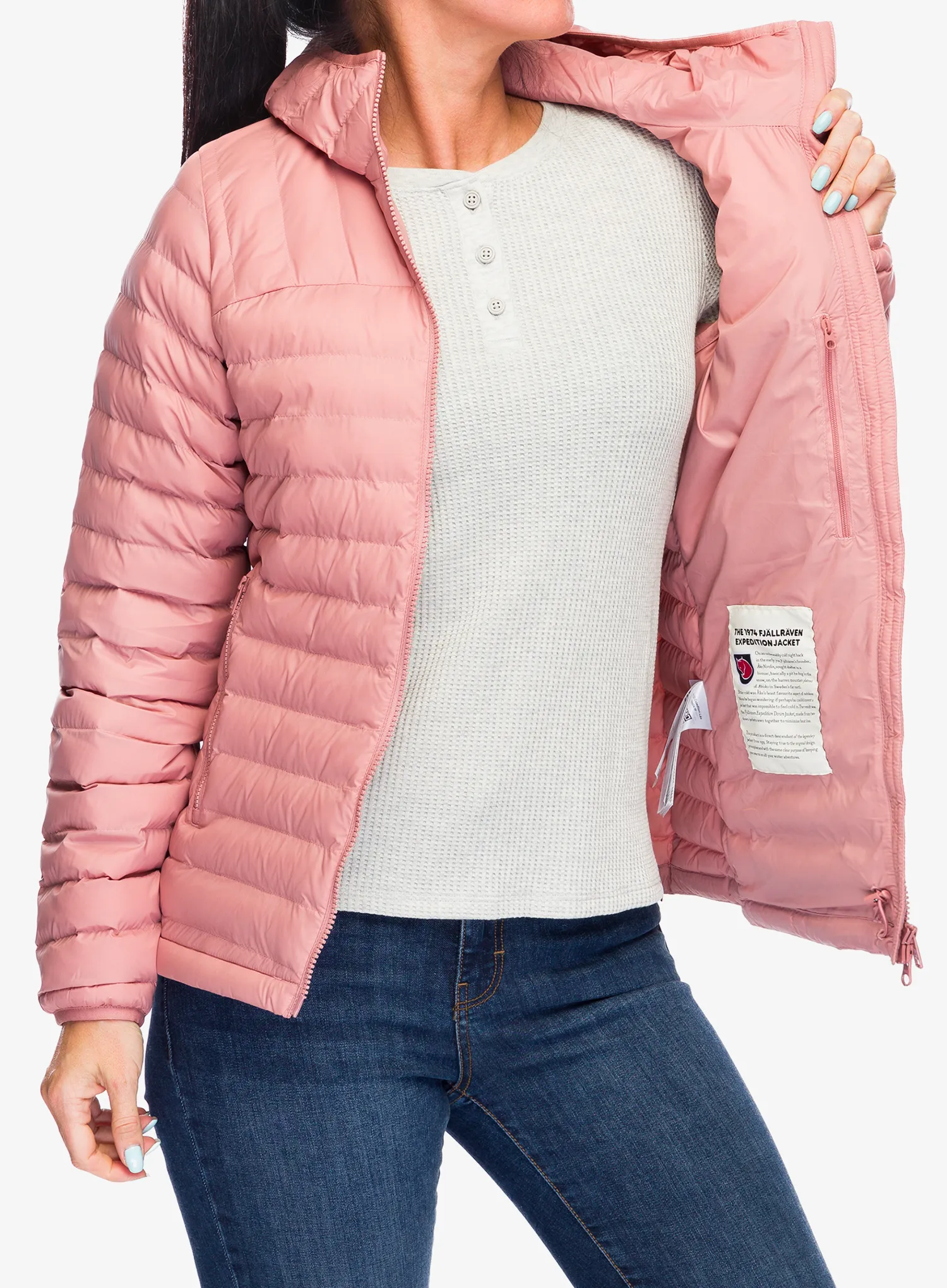 Zateplená bunda dámská Fjallraven Expedition Latt Hoodie - dusty rose