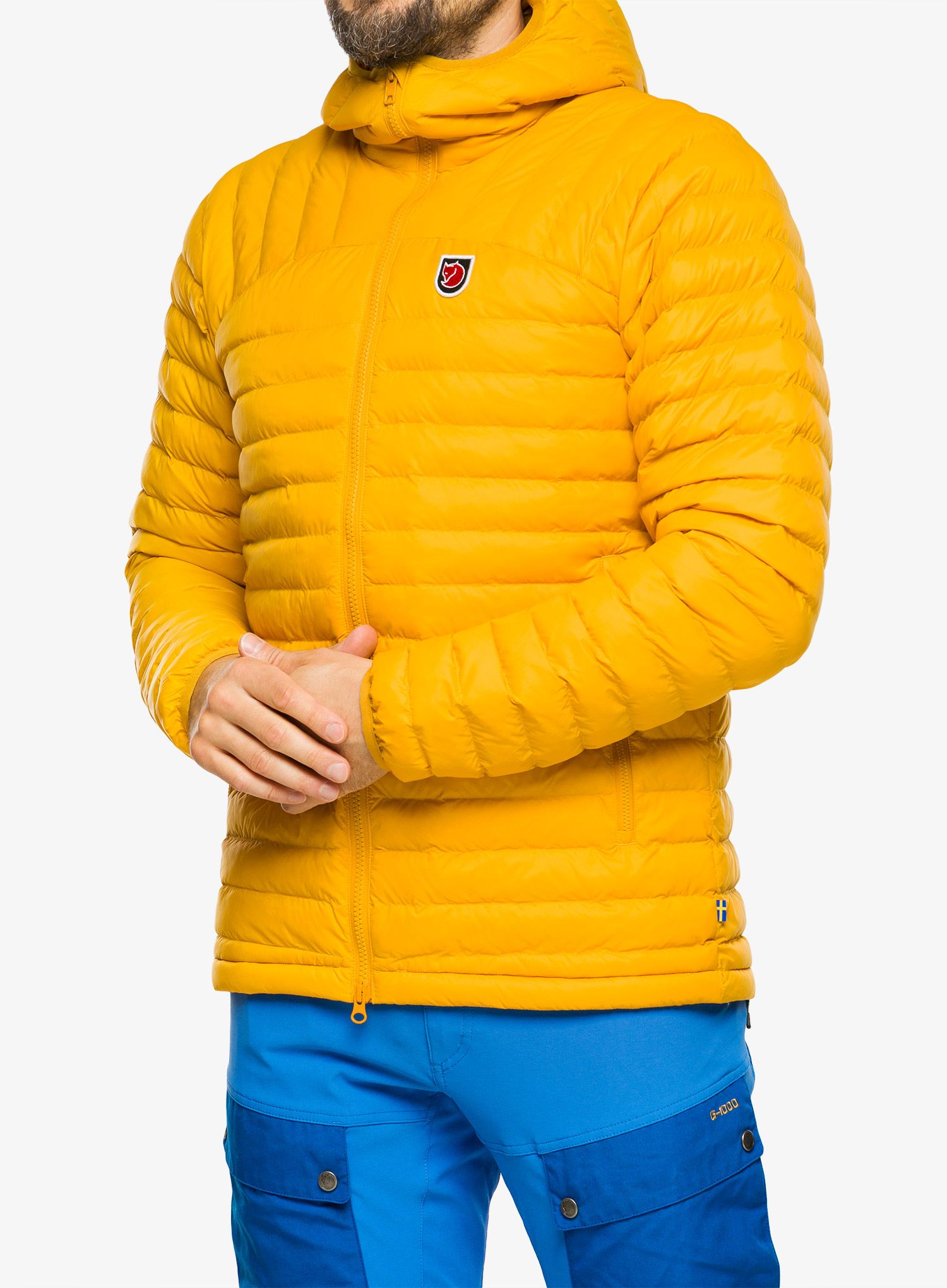 Zateplená bunda Fjallraven Expedition Latt Hoodie - mustard yellow