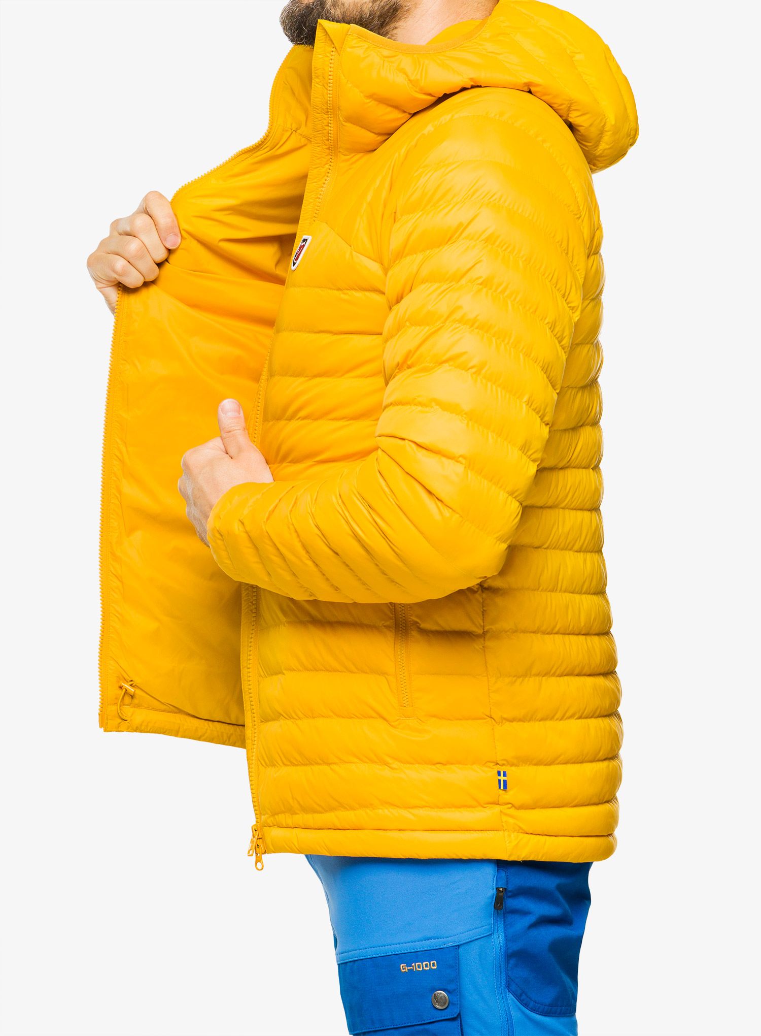 Zateplená bunda Fjallraven Expedition Latt Hoodie - mustard yellow