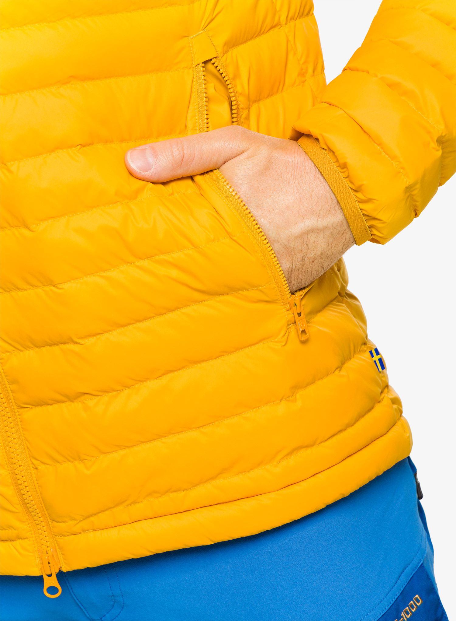 Zateplená bunda Fjallraven Expedition Latt Hoodie - mustard yellow