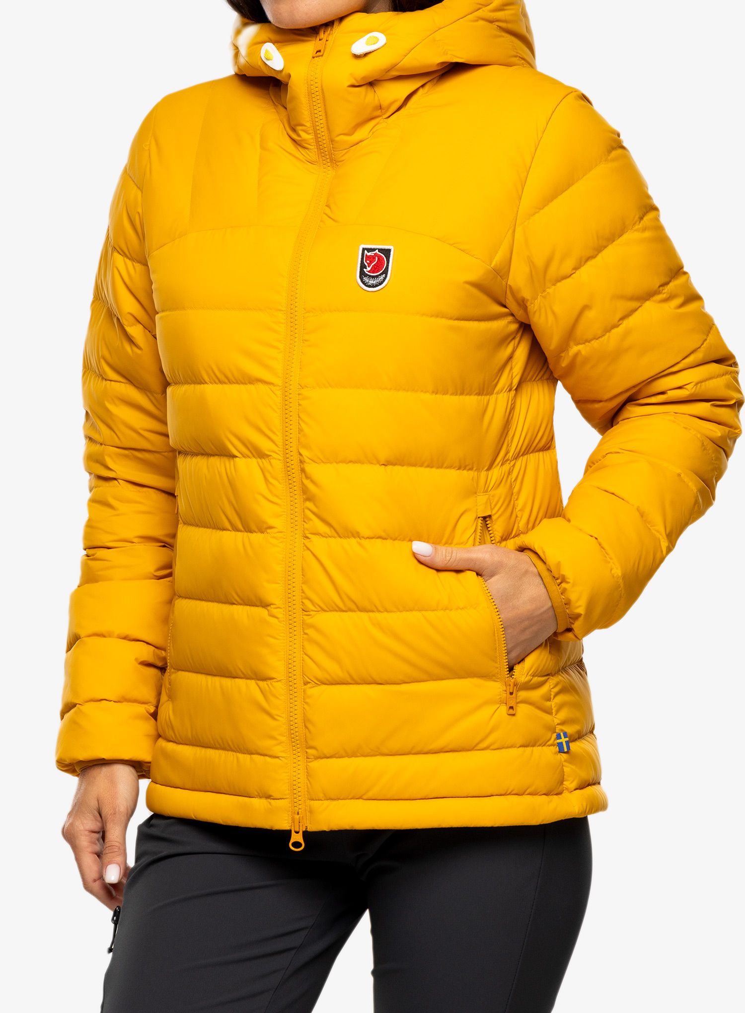Dámská bunda Fjallraven Expedition Pack Down Hoodie - mustard yellow