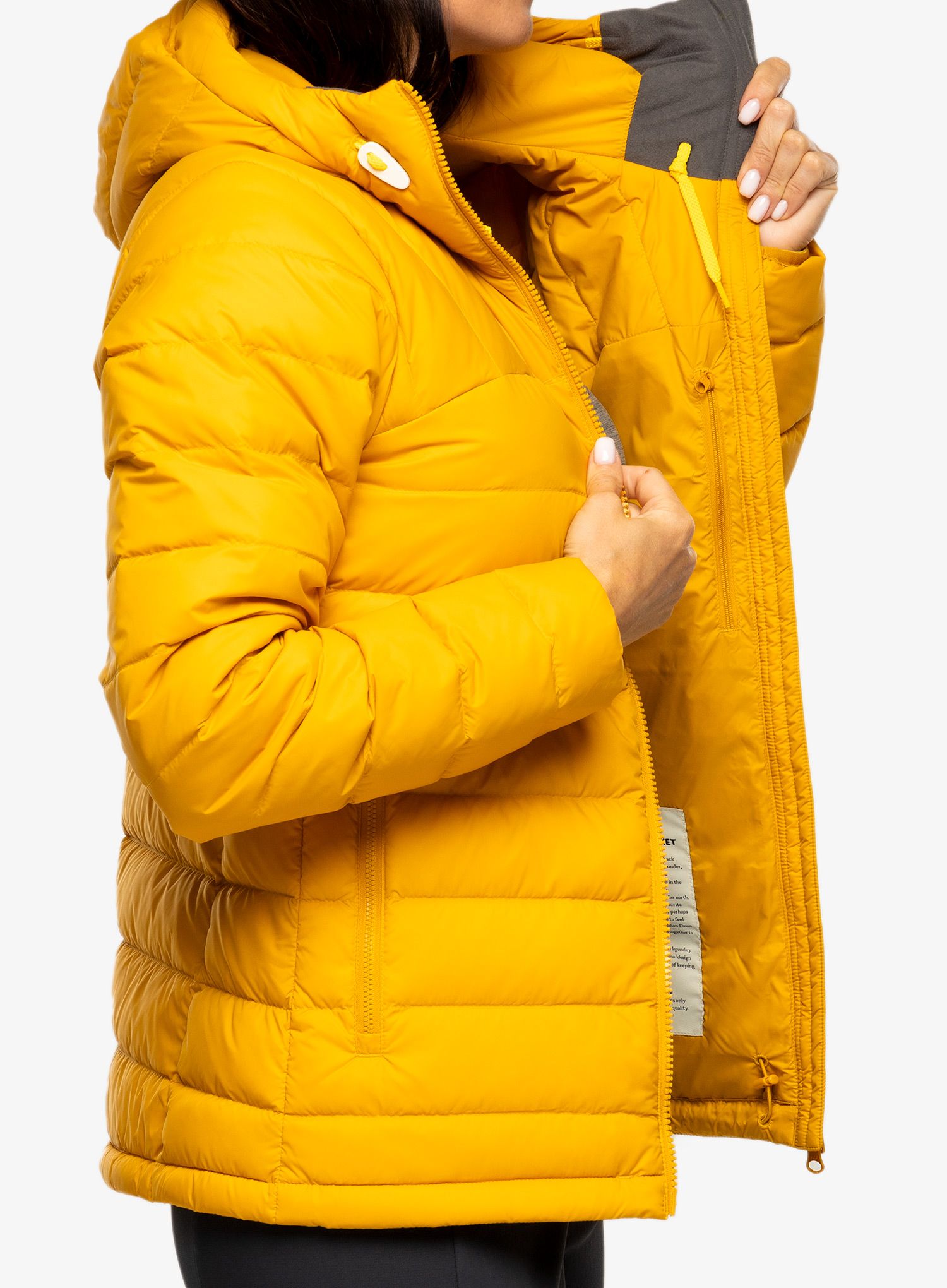 Dámská bunda Fjallraven Expedition Pack Down Hoodie - mustard yellow
