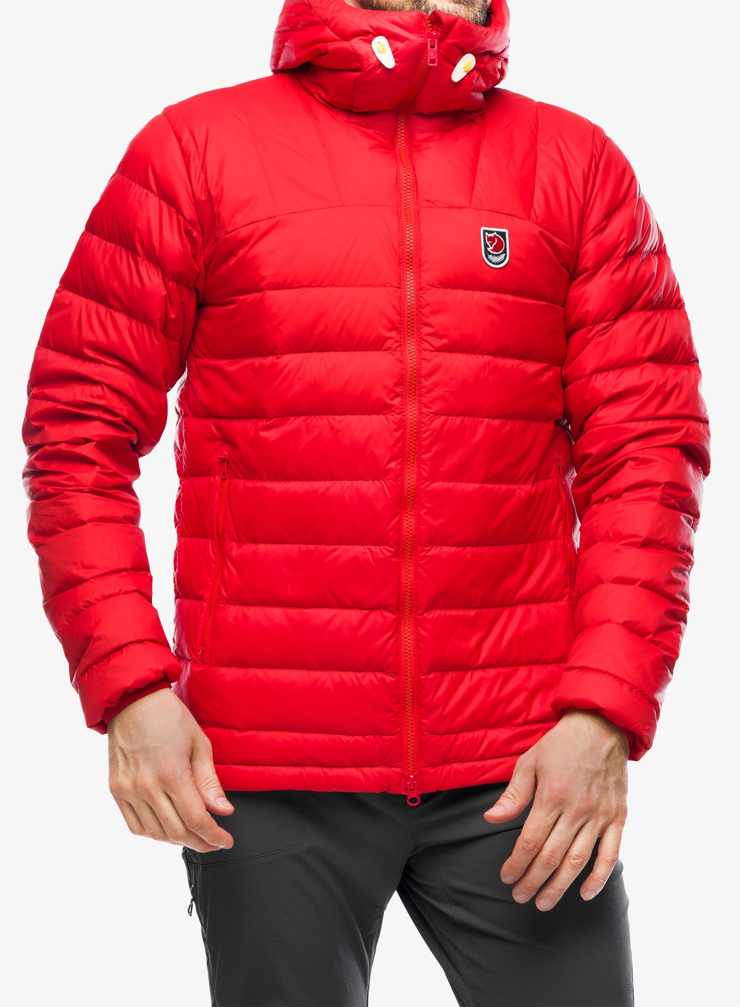 Péřová bunda Fjallraven Expedition Pack Down Hoodie - t.red