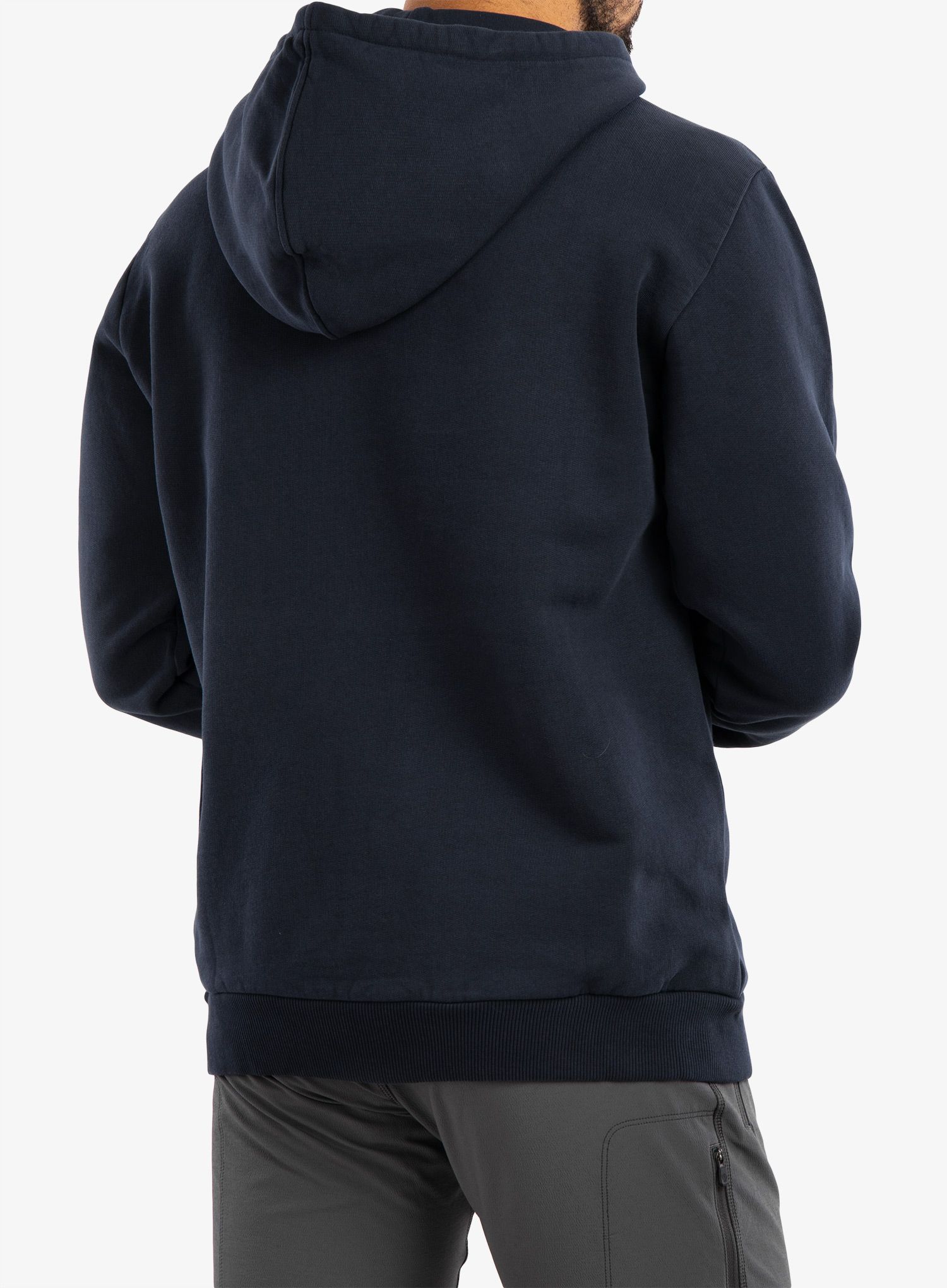 Mikina s kapucí Fjallraven Logo Hoodie - dark navy