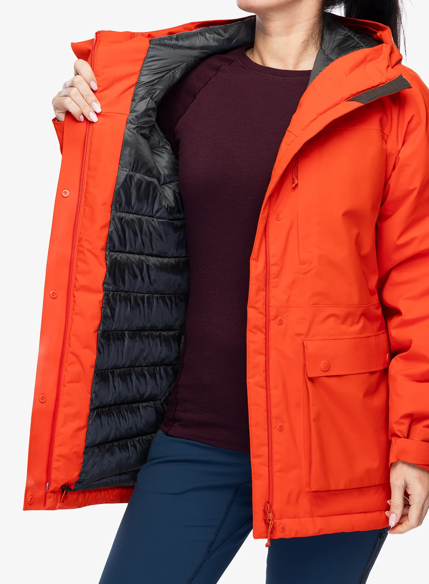Dámská zimní bunda Fjallraven HC Hydratic Padded Jacket - flame orange
