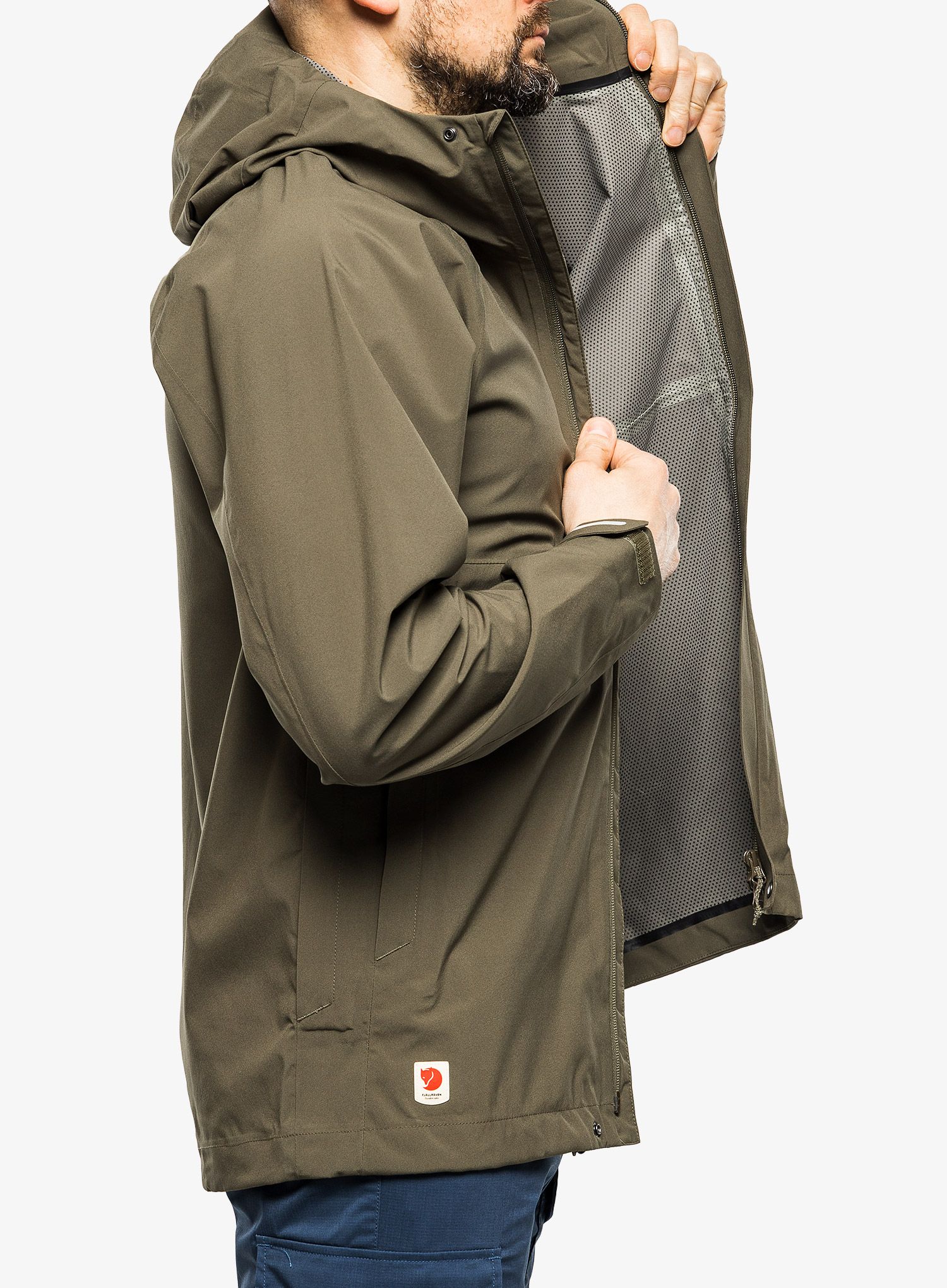 Bunda do deště Fjallraven HC Hydratic Trail Jacket - laurel green