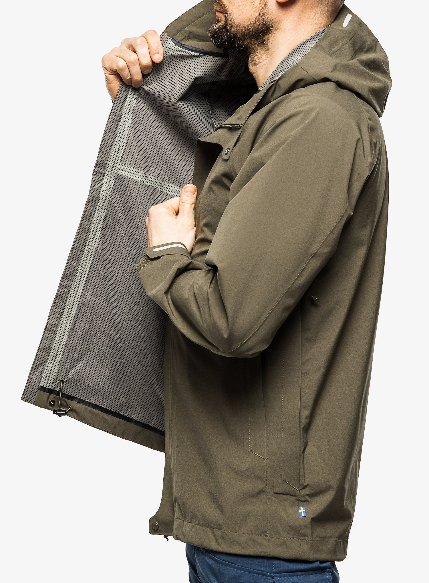 Bunda do deště Fjallraven HC Hydratic Trail Jacket - laurel green
