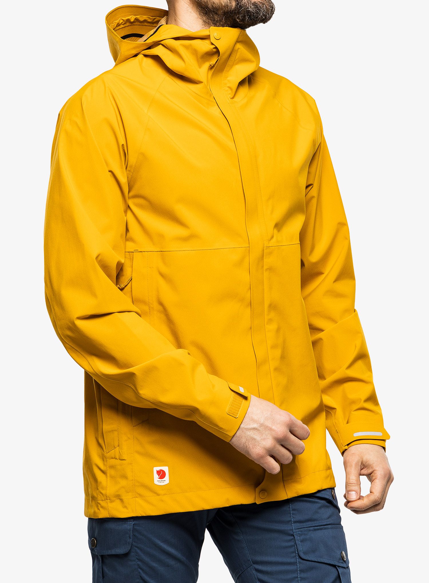 Bunda do deště Fjallraven HC Hydratic Trail Jacket - mustard yellow