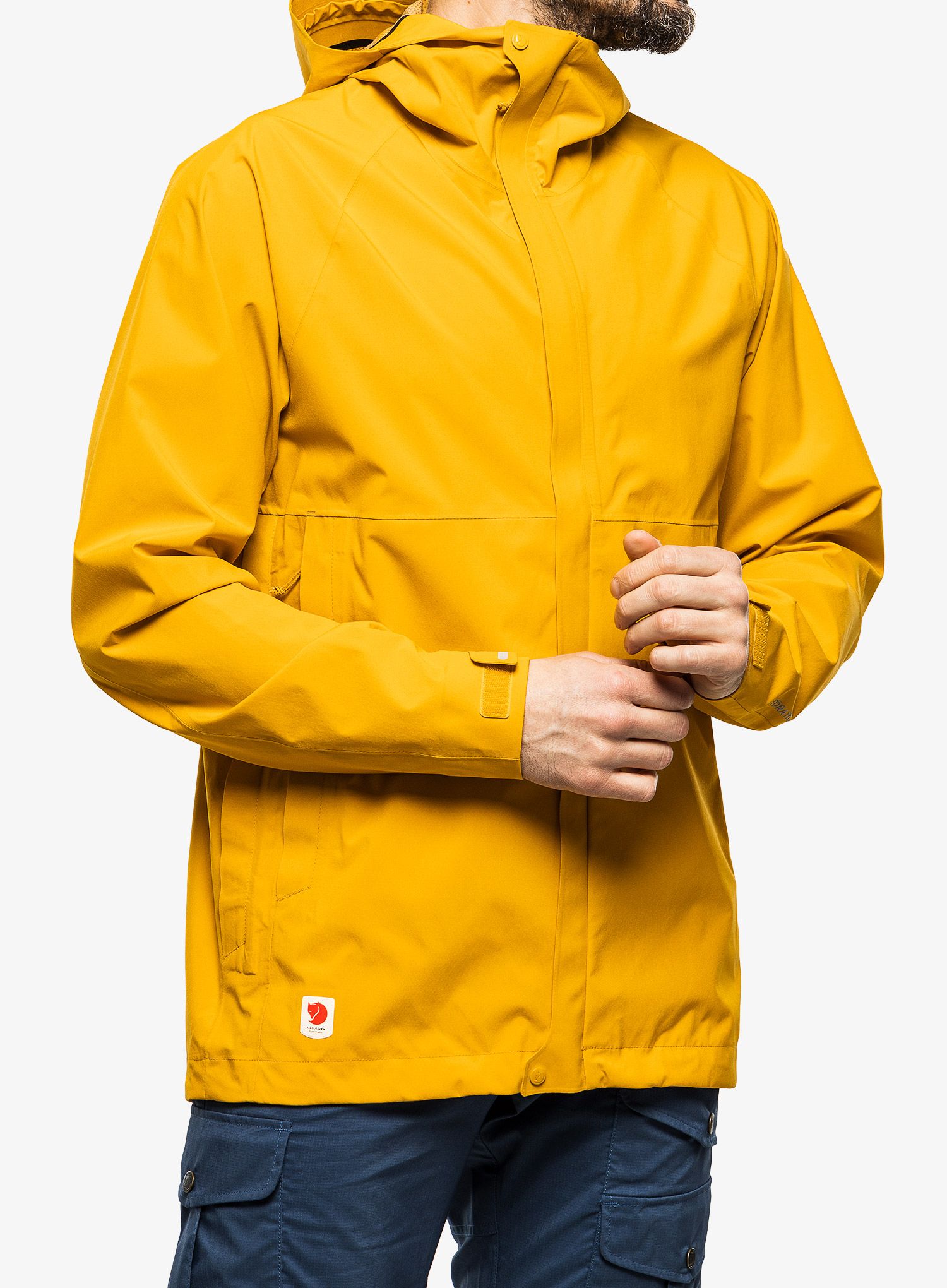 Bunda do deště Fjallraven HC Hydratic Trail Jacket - mustard yellow