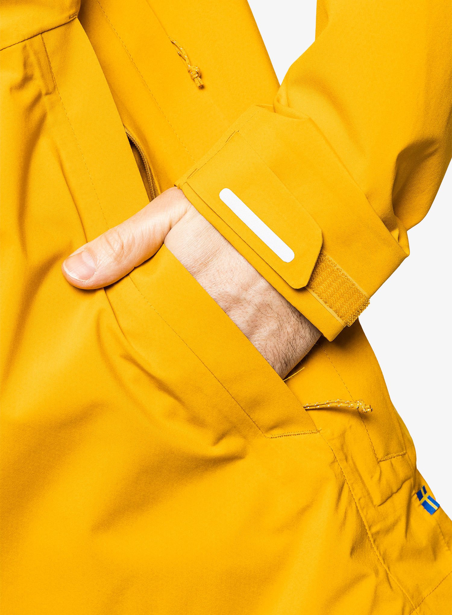 Bunda do deště Fjallraven HC Hydratic Trail Jacket - mustard yellow