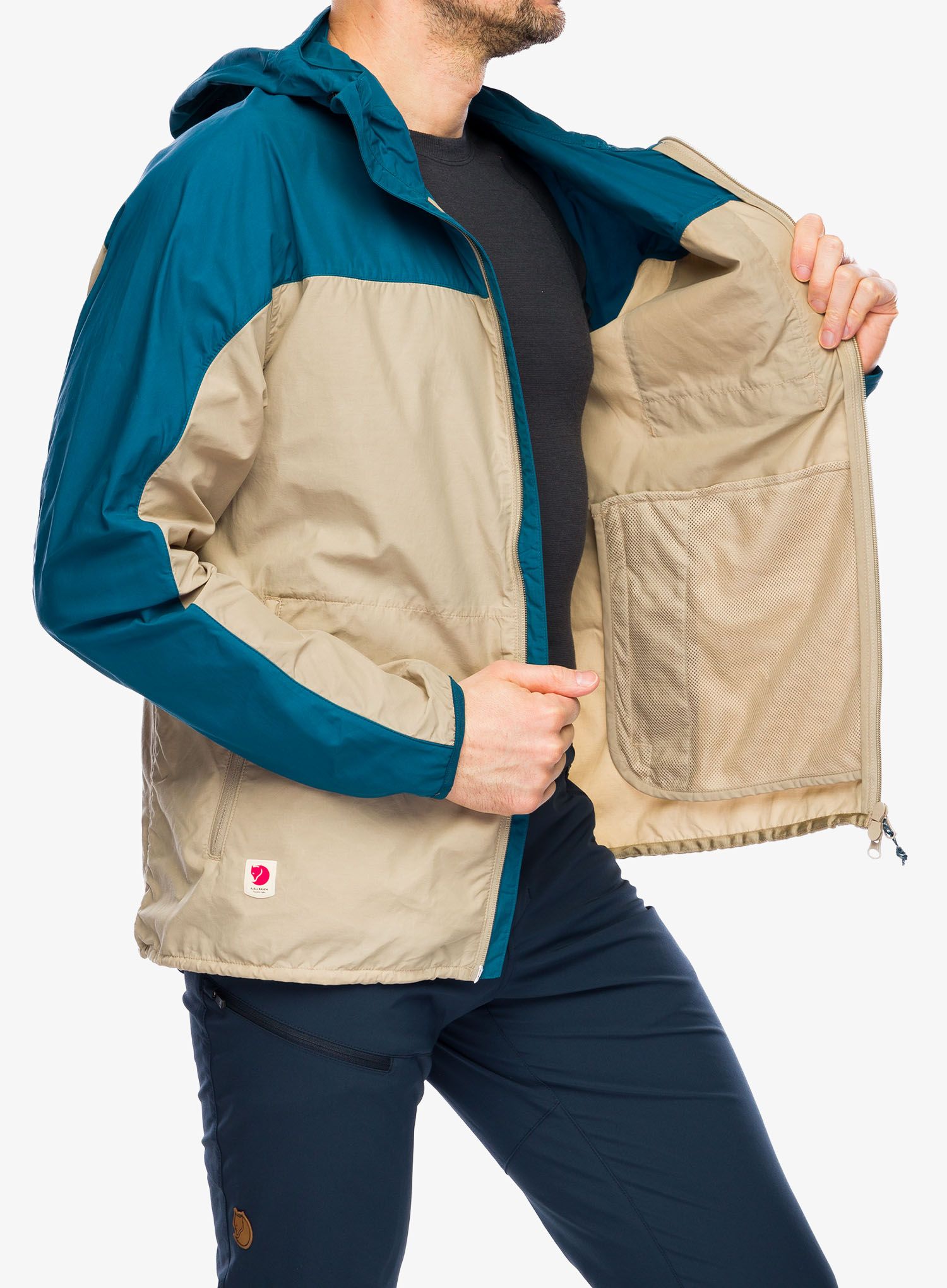 Bunda Fjallraven High Coast Wind Jacket M - fossil/deep sea