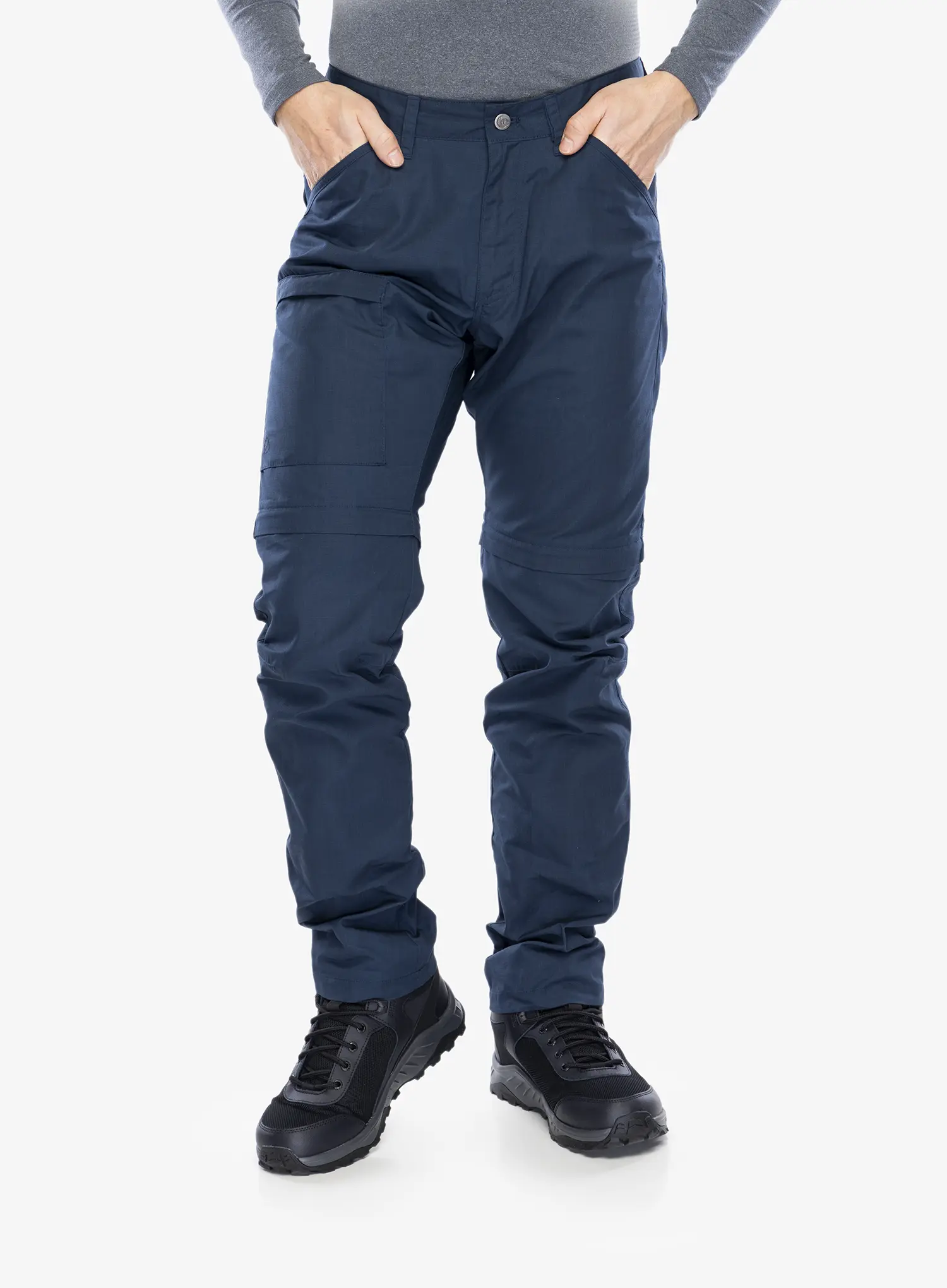 Trekové kalhoty Fjallraven High Coast Zip-Off Trousers - navy