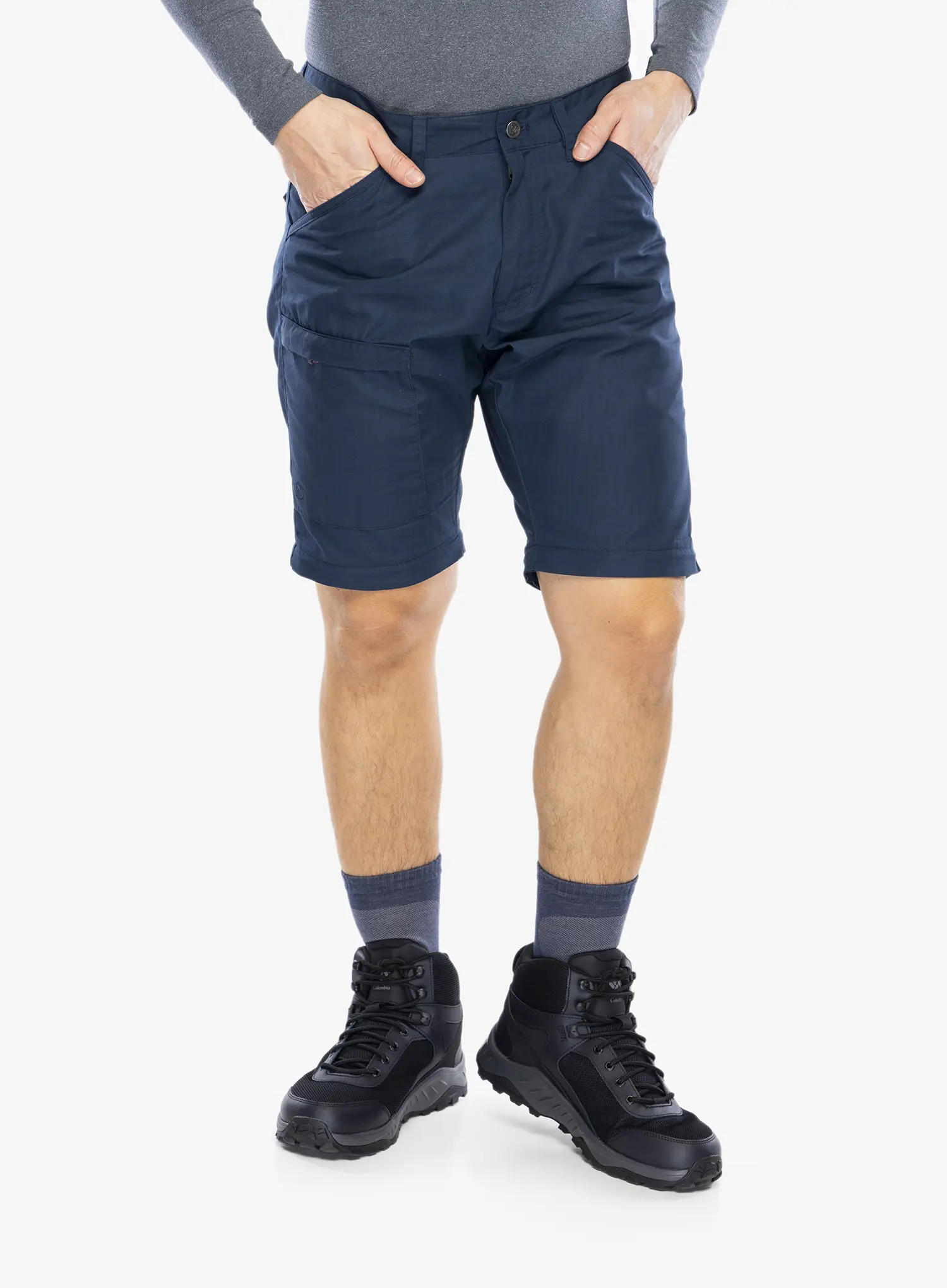 Trekové kalhoty Fjallraven High Coast Zip-Off Trousers - navy