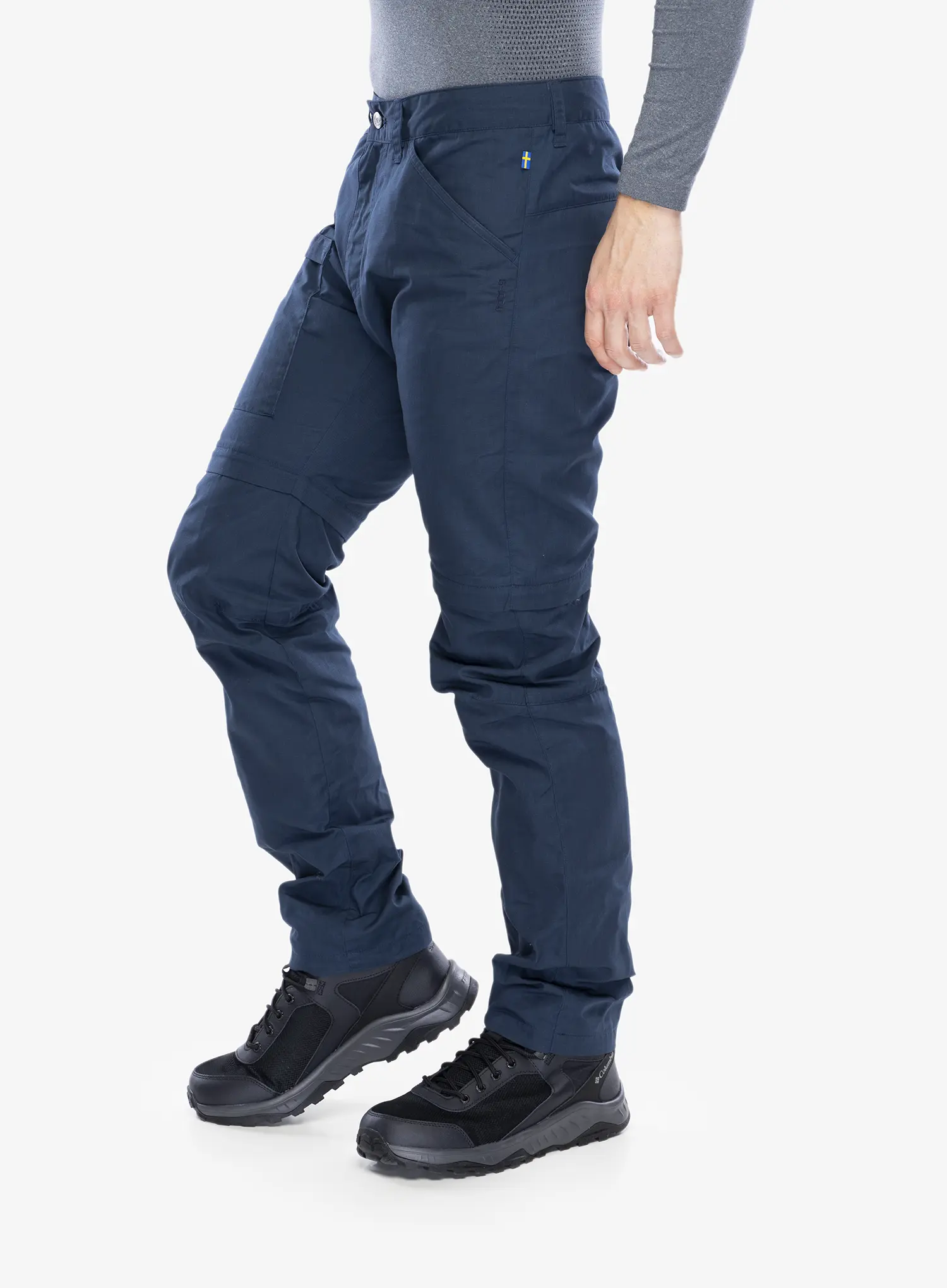 Trekové kalhoty Fjallraven High Coast Zip-Off Trousers - navy