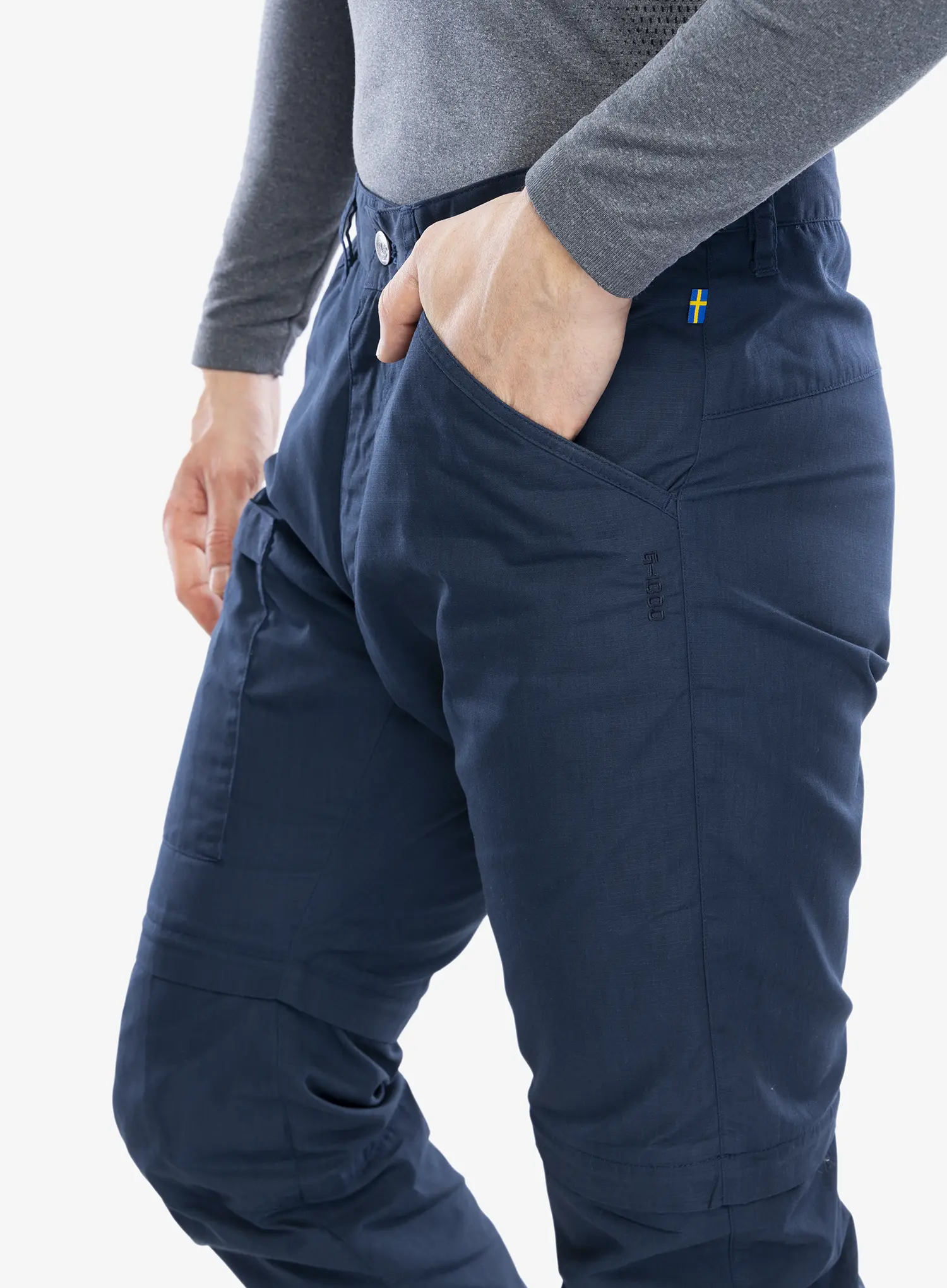 Trekové kalhoty Fjallraven High Coast Zip-Off Trousers - navy