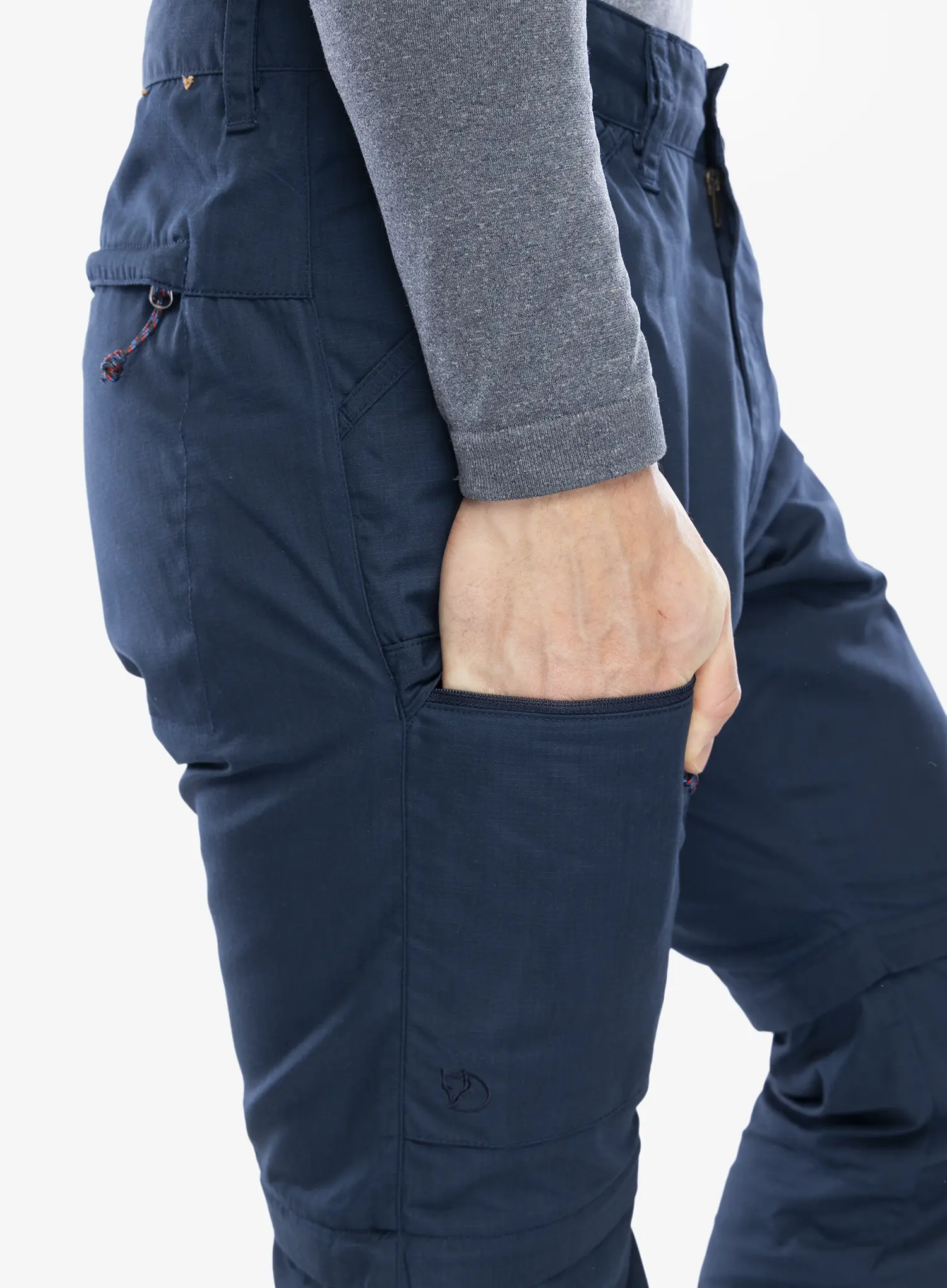 Trekové kalhoty Fjallraven High Coast Zip-Off Trousers - navy
