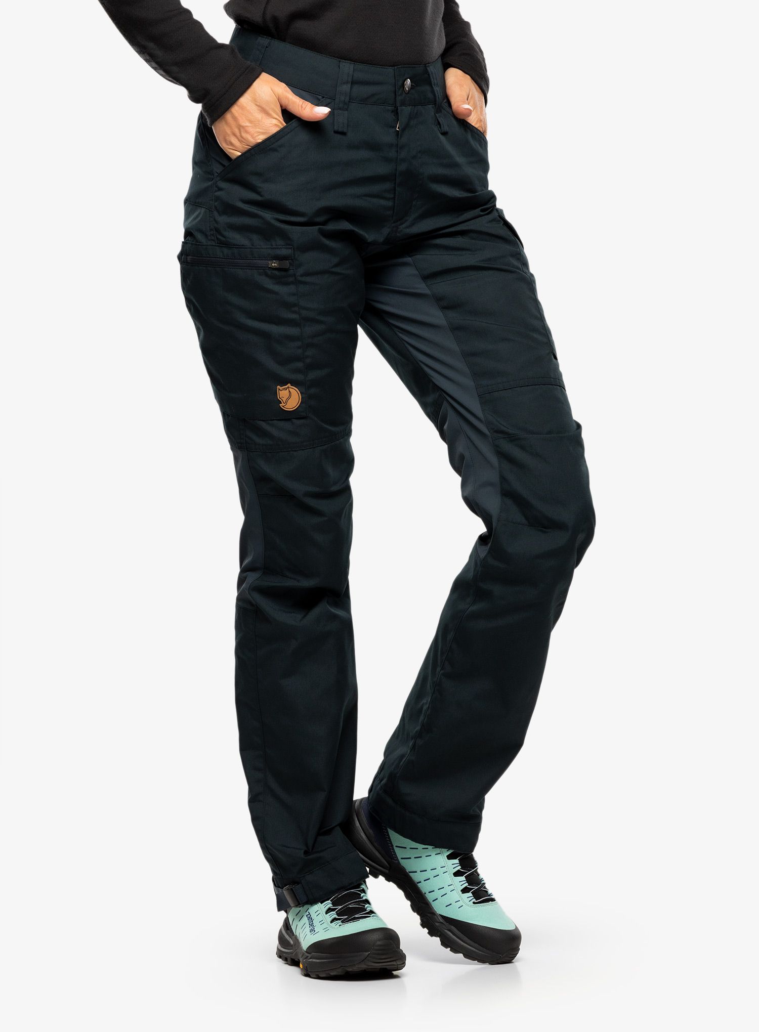 Kalhoty dámské Fjallraven Kaipak Trousers Curved - dark navy
