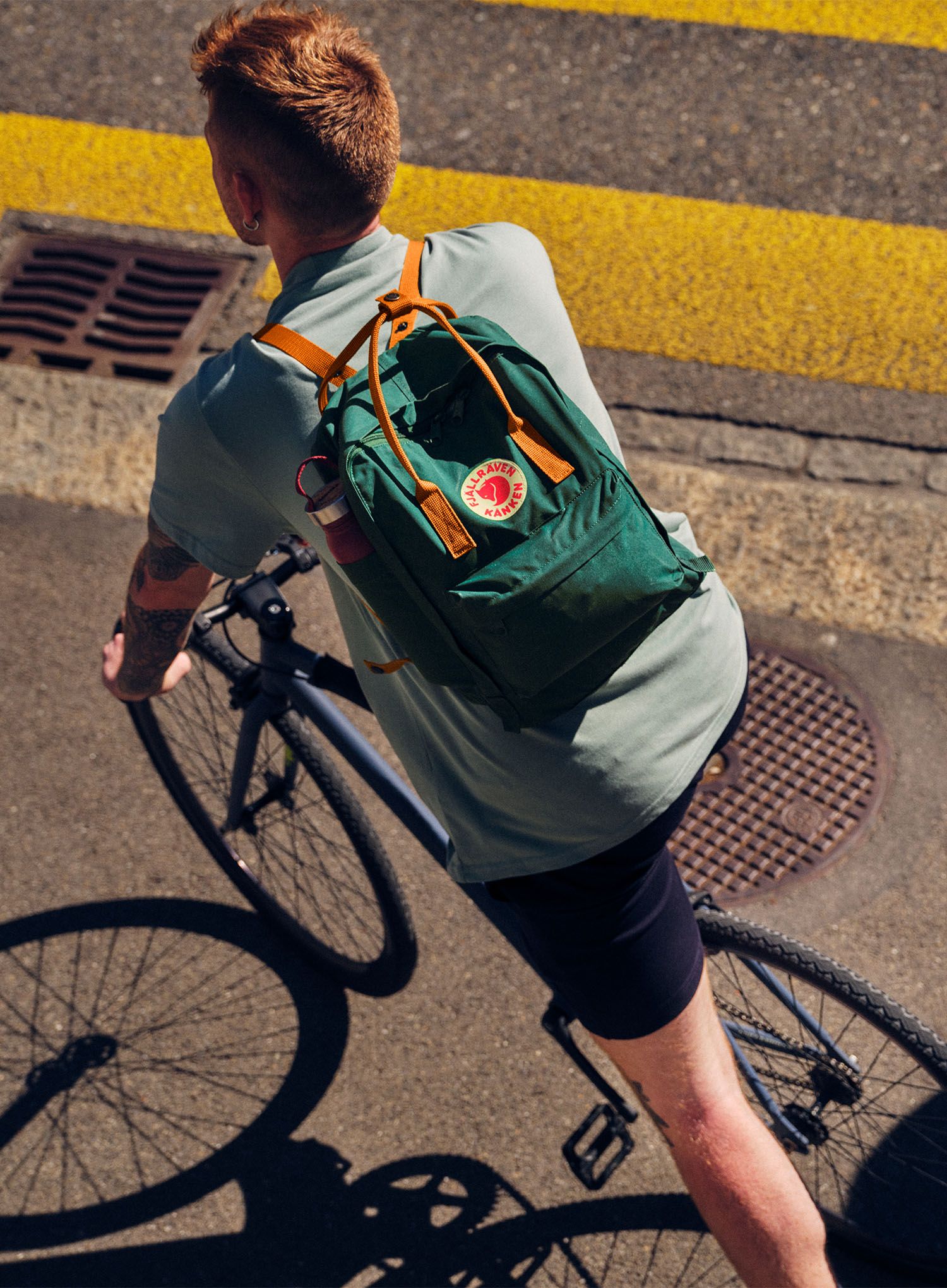 Městský batoh Fjallraven Kanken - arctic green/spicy orange