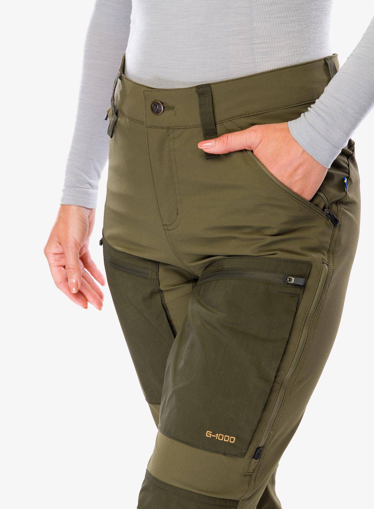 Trekové kalhoty dámské Fjallraven Keb Agile Trousers - laurel green/deep forest