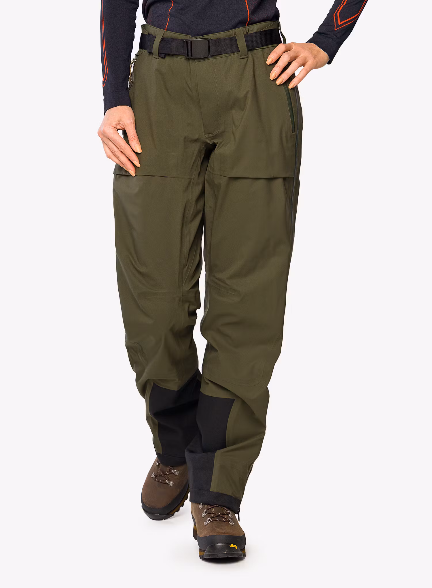 Dámské kalhoty Fjallraven Keb Eco-Shell Trousers - deep forest