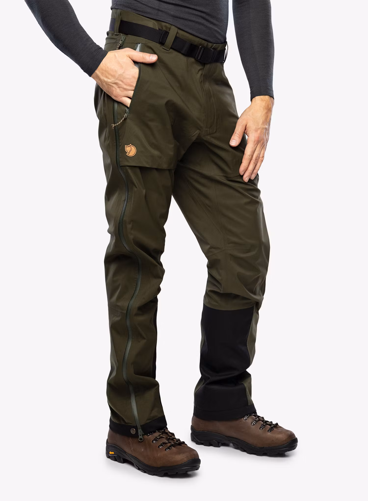Kalhoty Fjallraven Keb Eco-Shell Trousers - deep forest