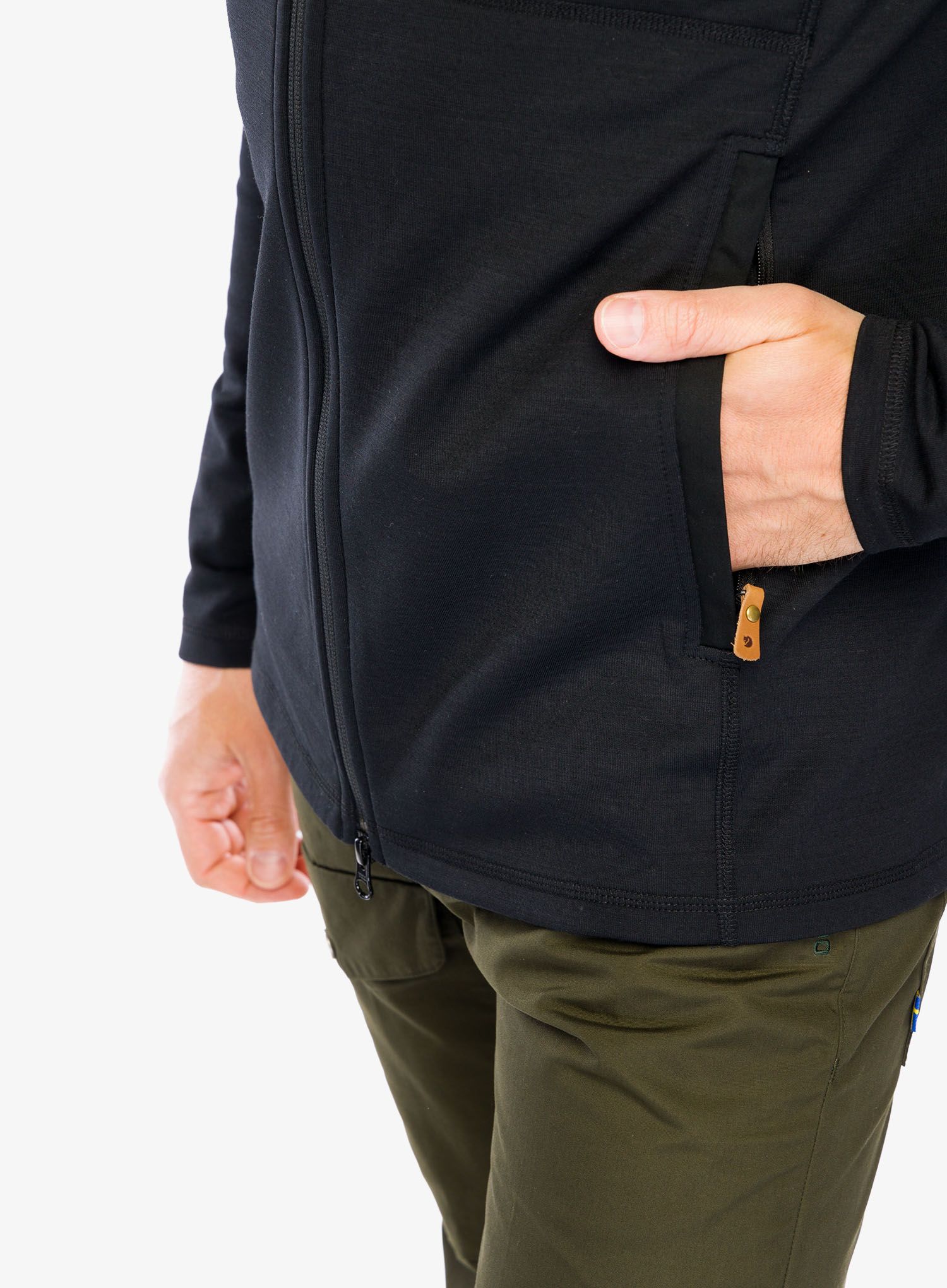 Bunda Fjallraven Keb Fleece Hoodie - black