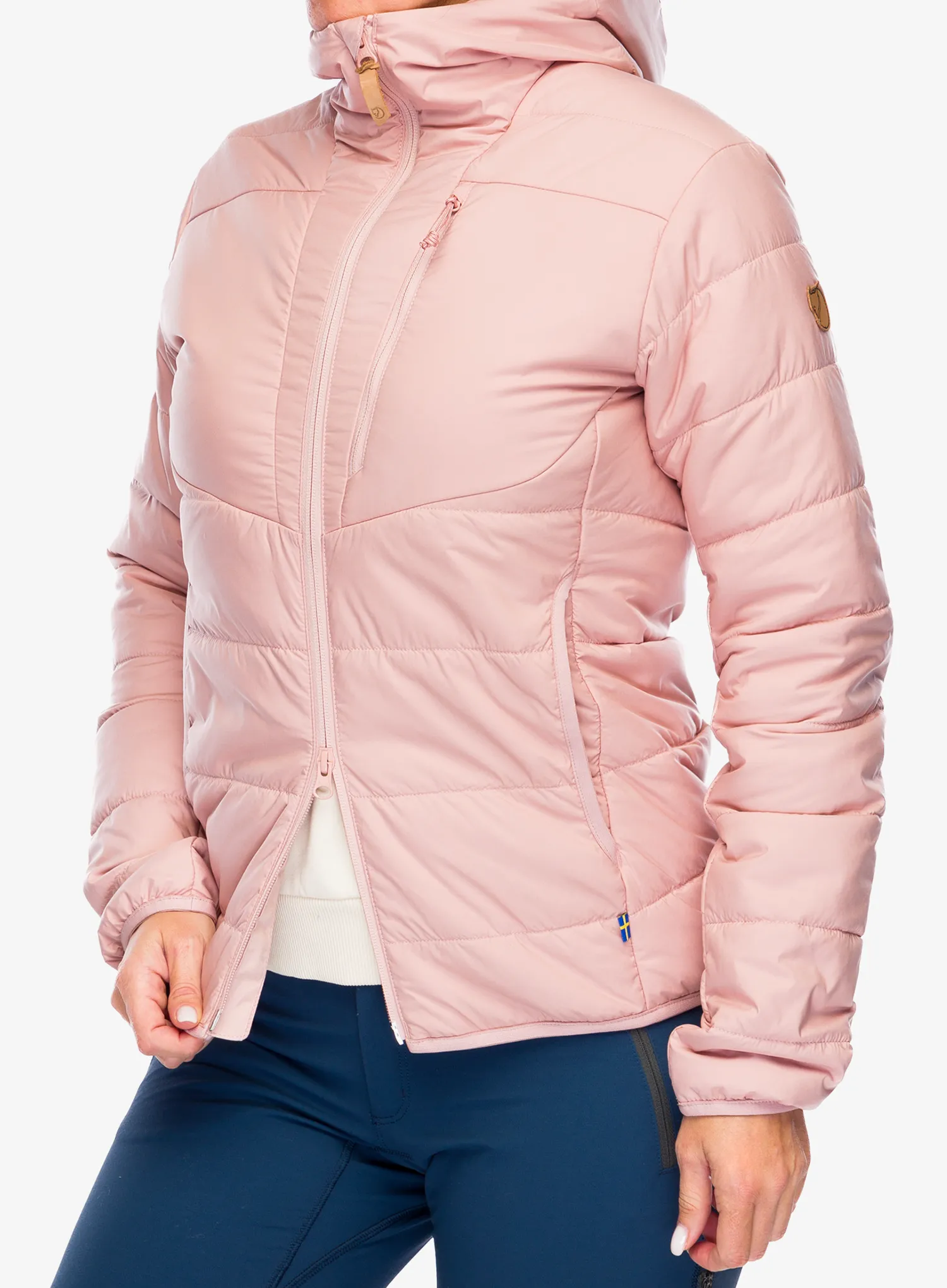 Zateplená bunda dámská Fjallraven Keb Padded Hoodie - chalk rose