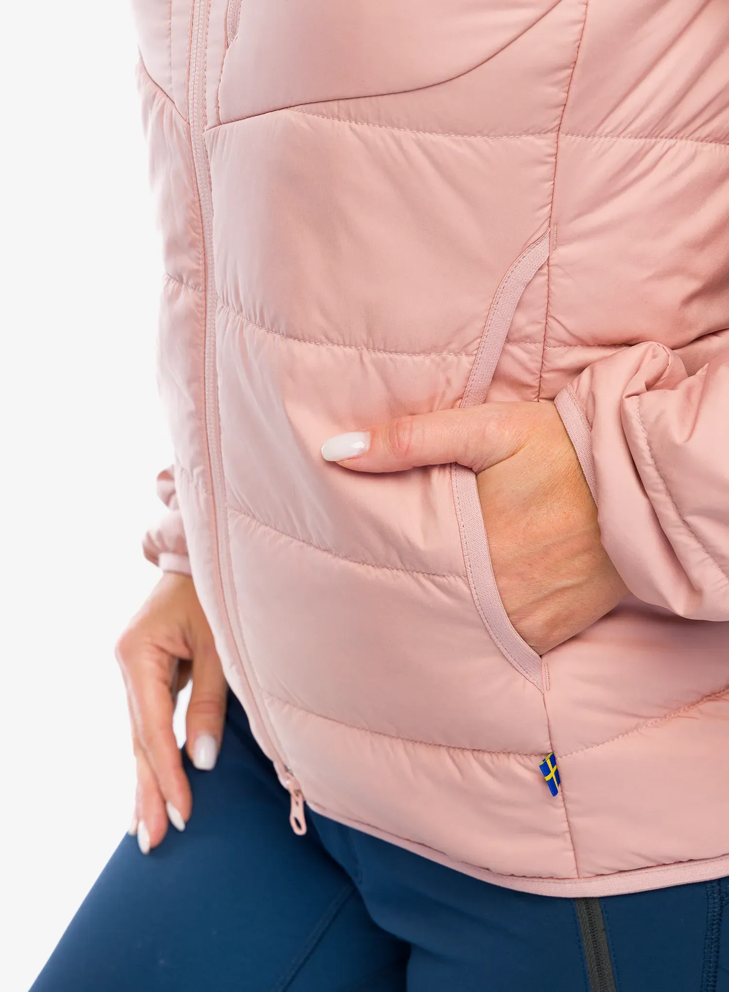 Zateplená bunda dámská Fjallraven Keb Padded Hoodie - chalk rose