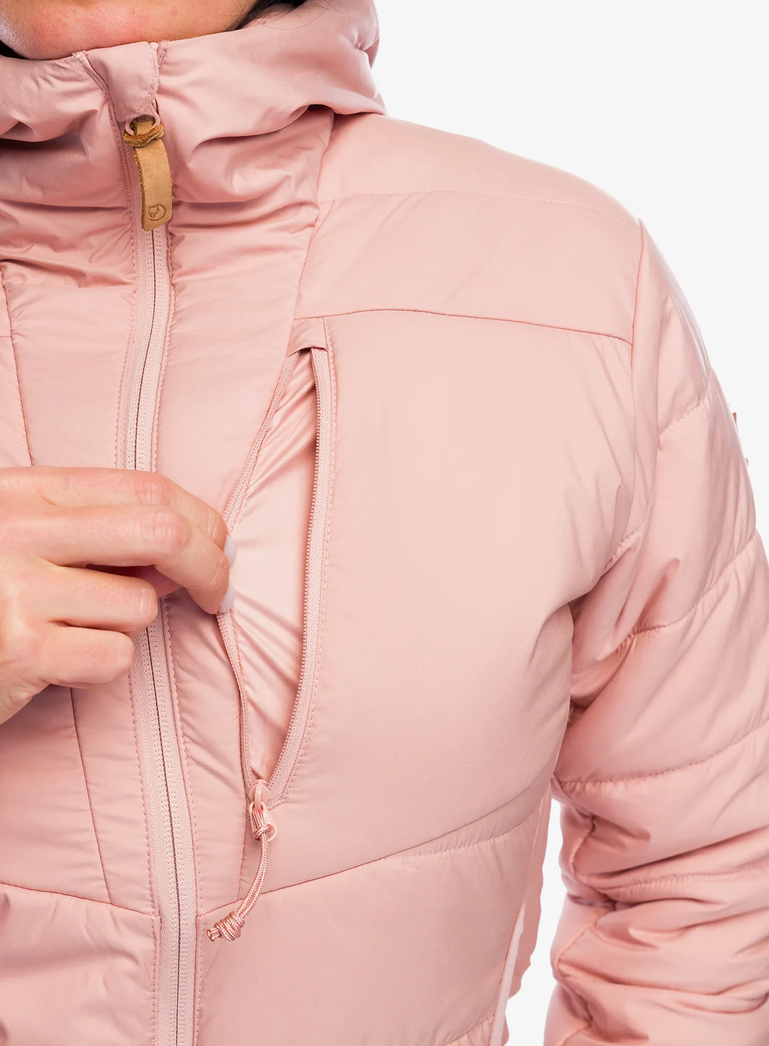 Zateplená bunda dámská Fjallraven Keb Padded Hoodie - chalk rose